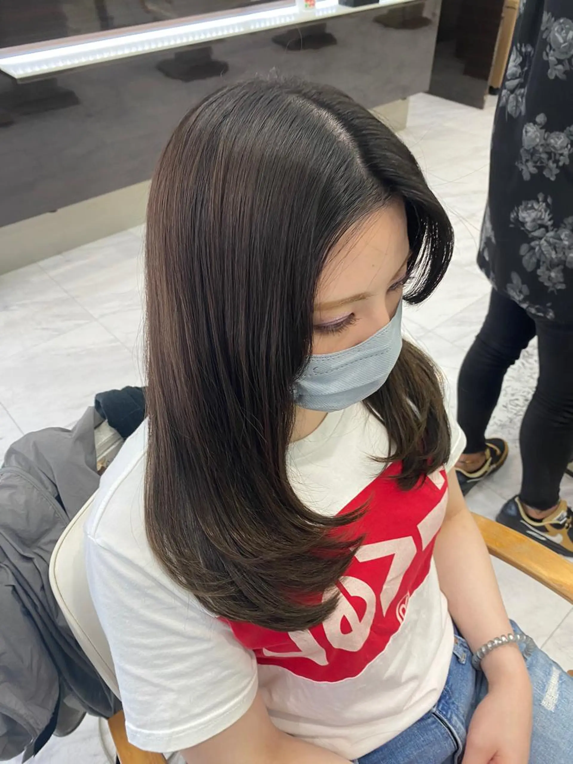 ロング 韓国風ヘア レイヤーカット ロング シャギー カット 目黒 碧人のヘアスタイル