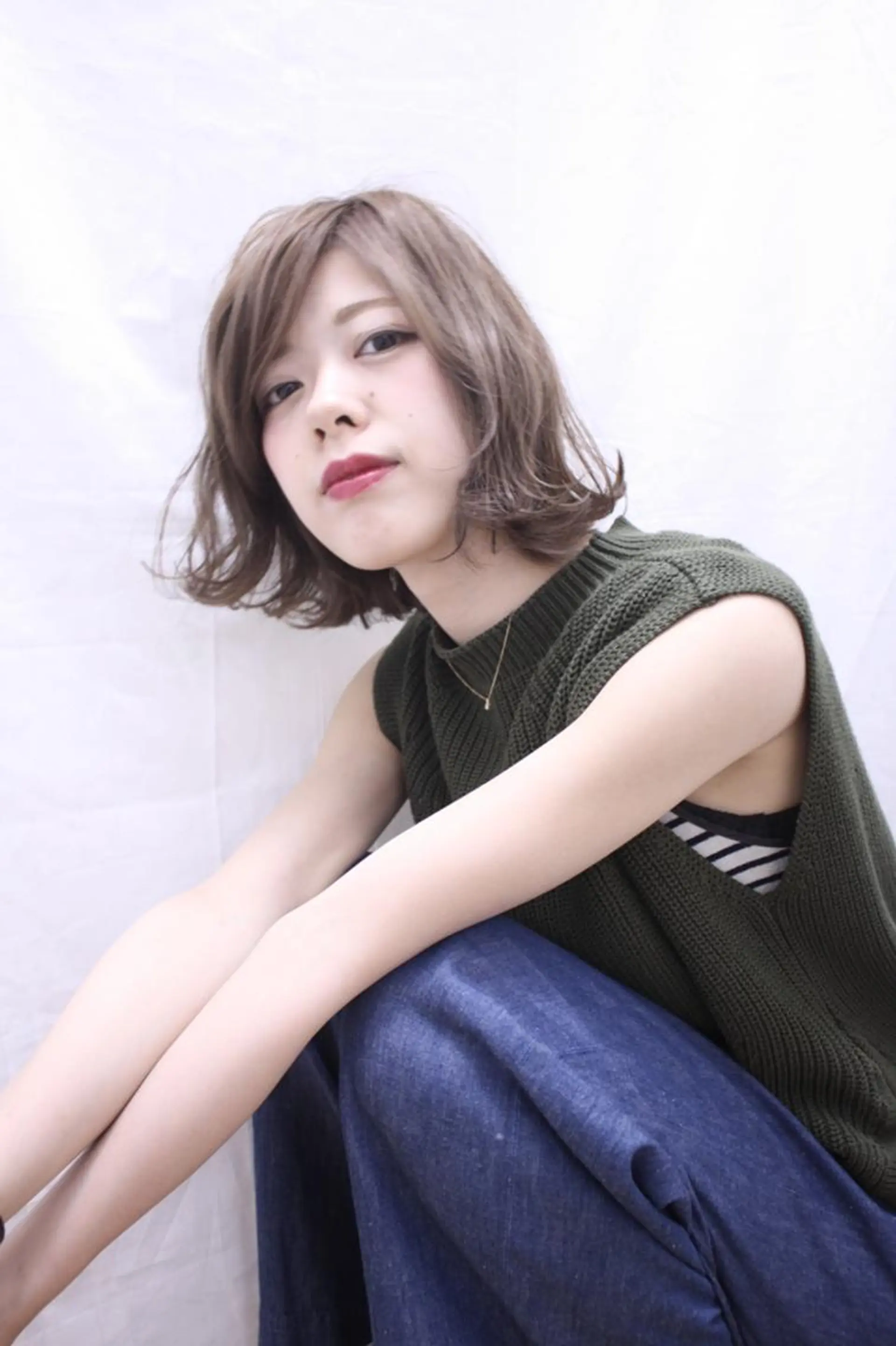 ミディアム カラー 岩崎 秀之のヘアスタイル