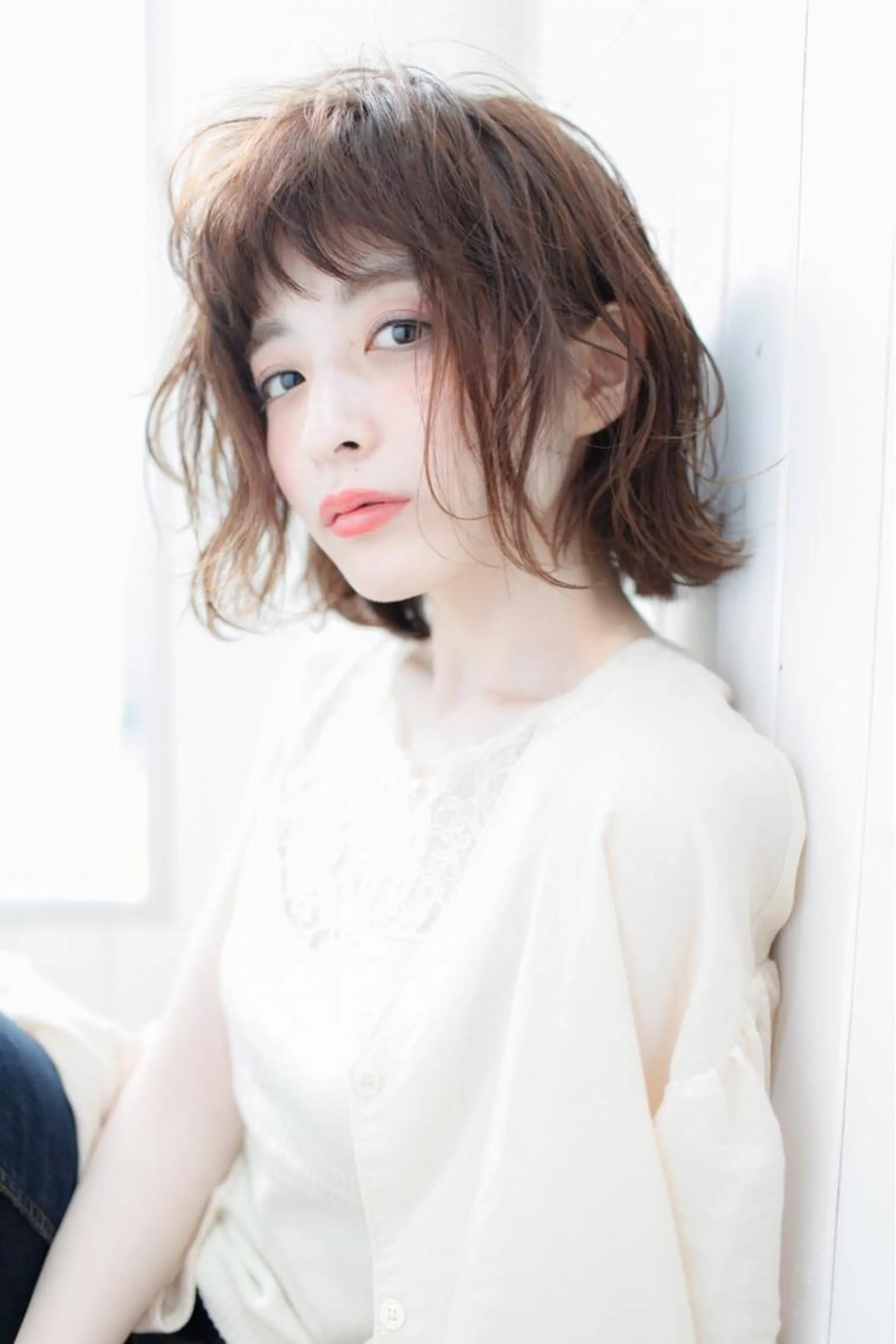 ショート カラー パーマ アッシュ ベージュカラー カット パーマ トリートメント パーマ×ウルフカット koya☆のヘアスタイル