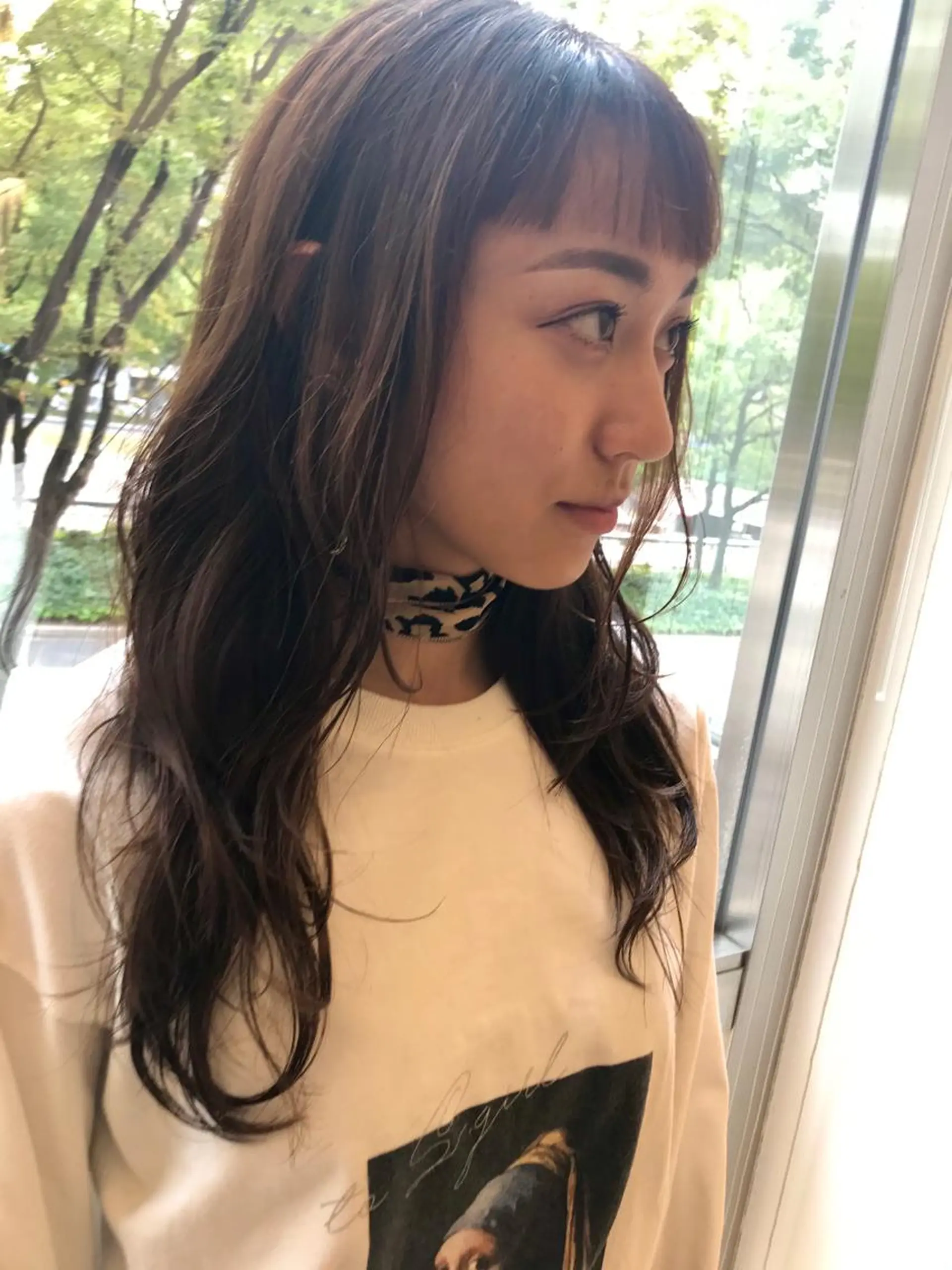 ロング カラー レイヤーカット ワイドバング 髪質改善/ボブ 🌻Mutsumiのヘアスタイル