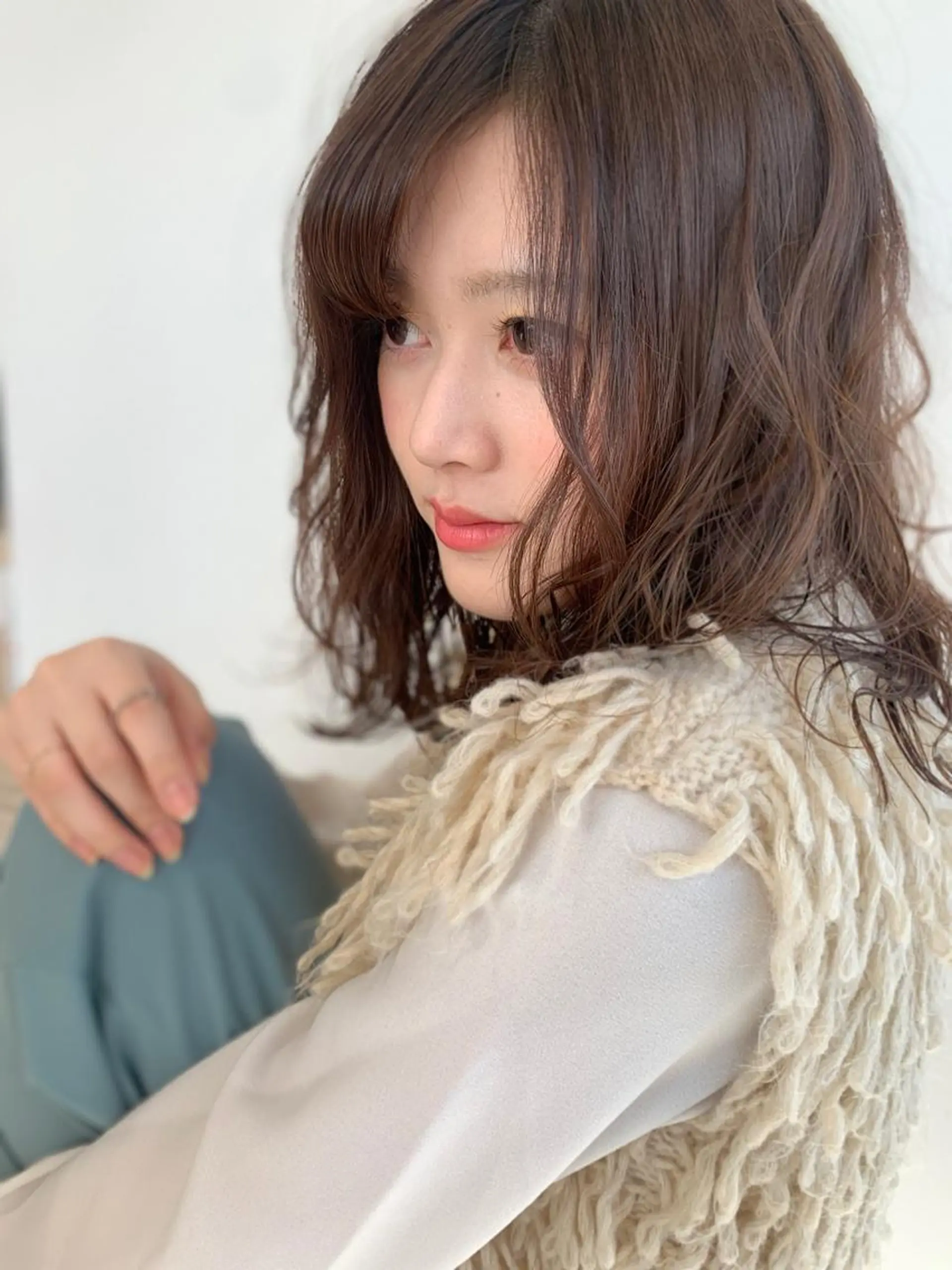 セミロング ホラオク カナエのヘアスタイル