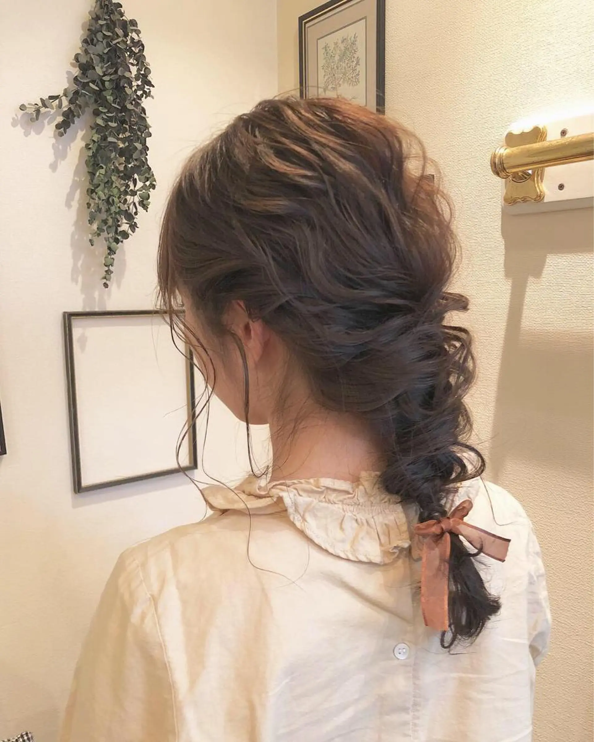 セミロング ヘアアレンジ ヘアセット Takagi Nanamiのヘアスタイル