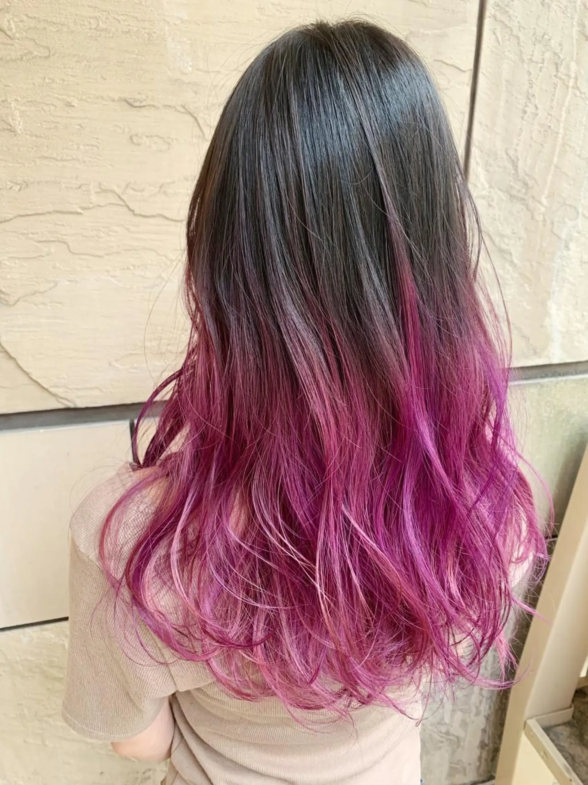 ロング カラー バレイヤージュ レイヤーカット ヘアカラー トリートメント エクステ KAZUMAのヘアスタイル