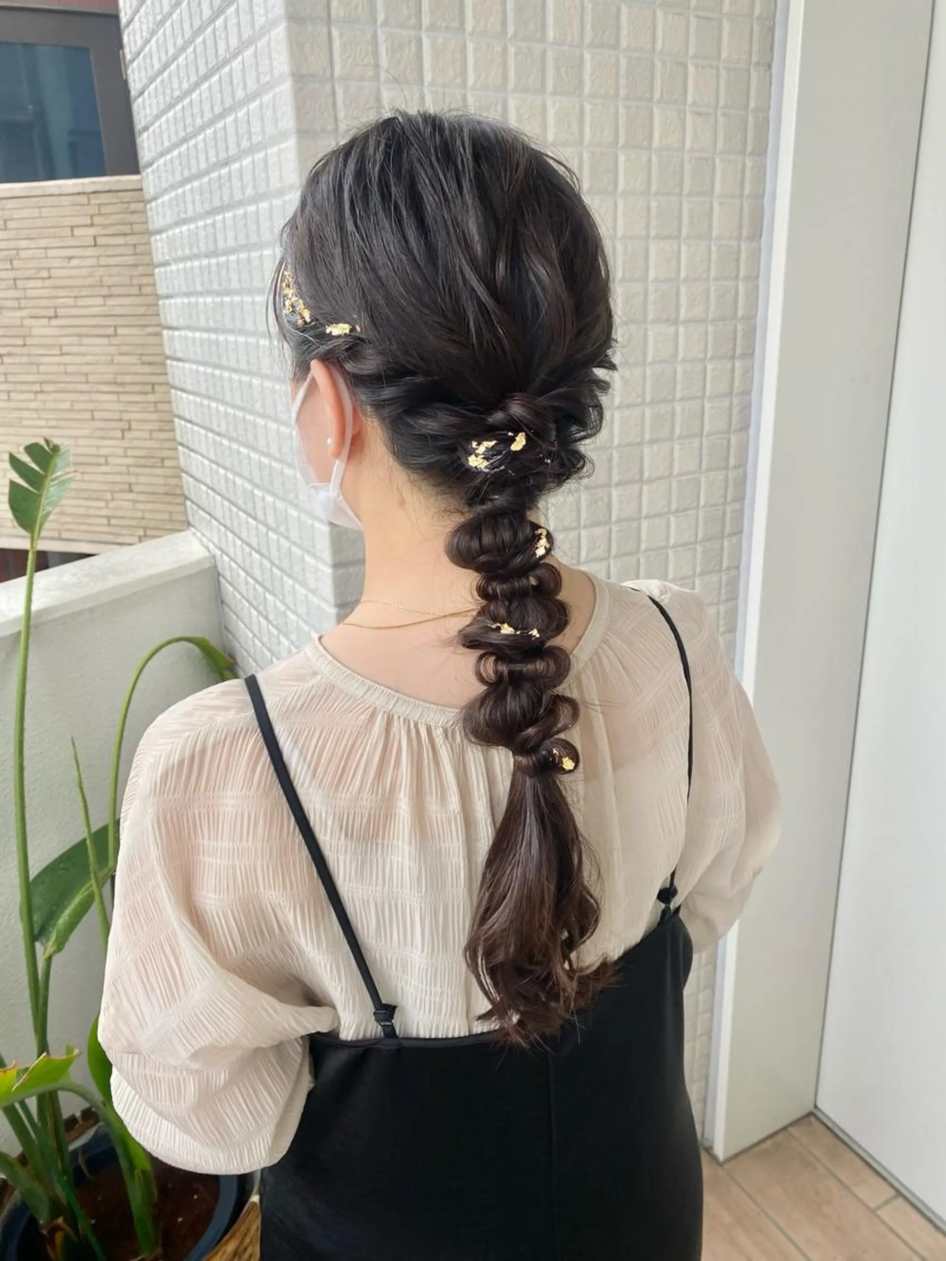 ヘアアレンジ 透けるベージュ/ 艶カラー♡のヘアスタイル