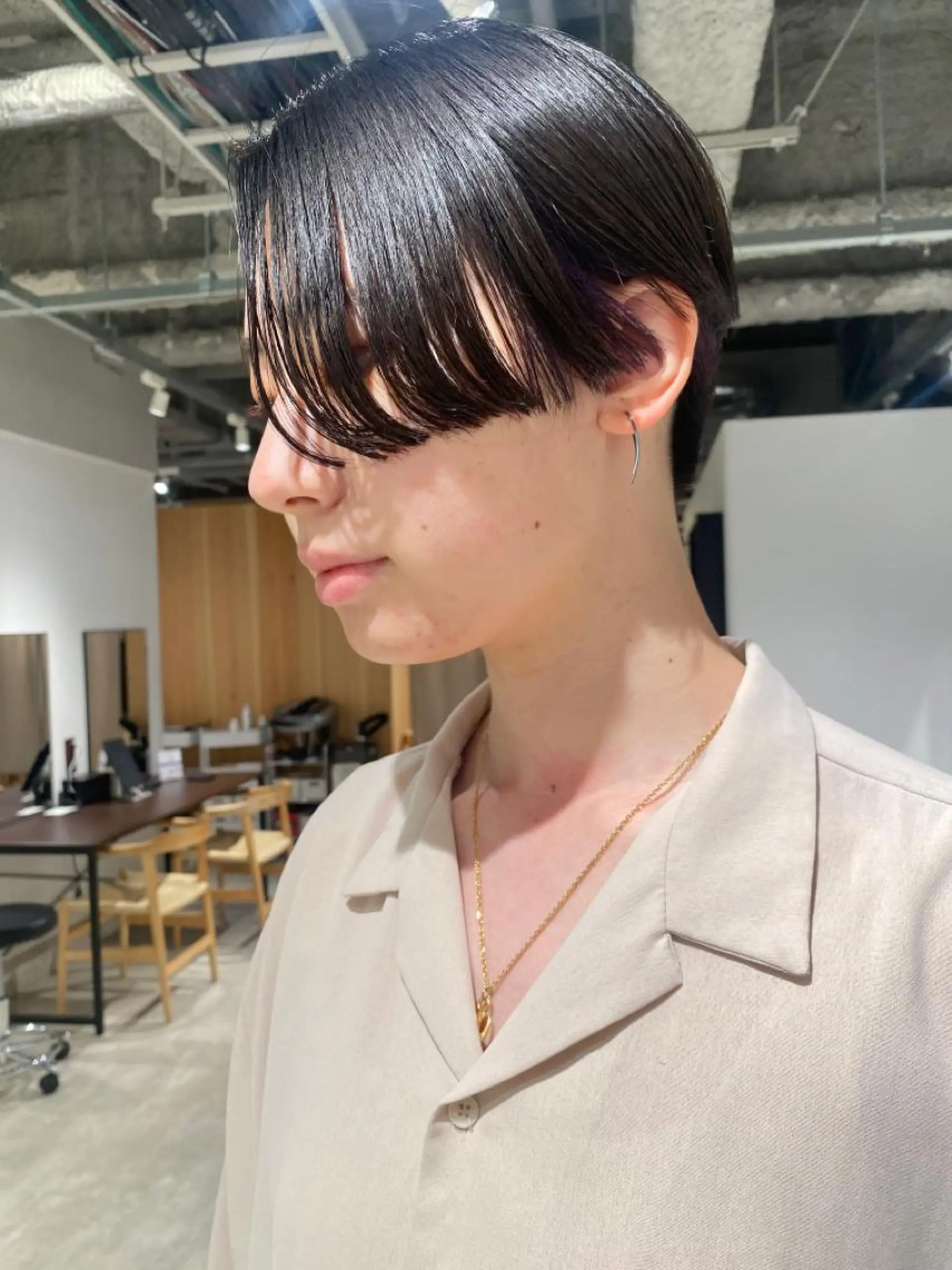 ショート カラー イヤリングカラー ショートヘア カット ヘアカラー トリートメント やまもと さえのヘアスタイル