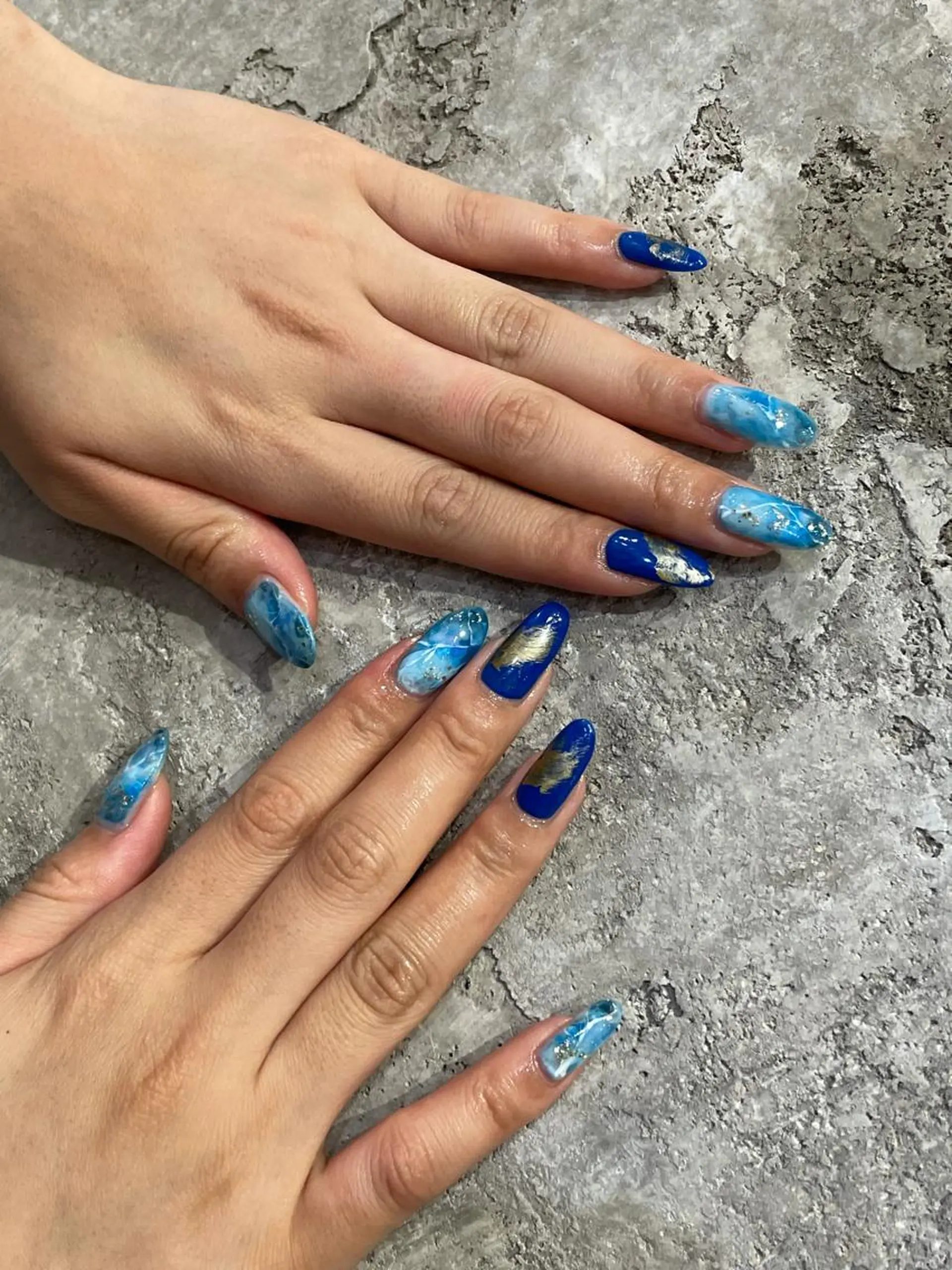 ネイル ブルー Classy: Mizukiのネイルデザイン