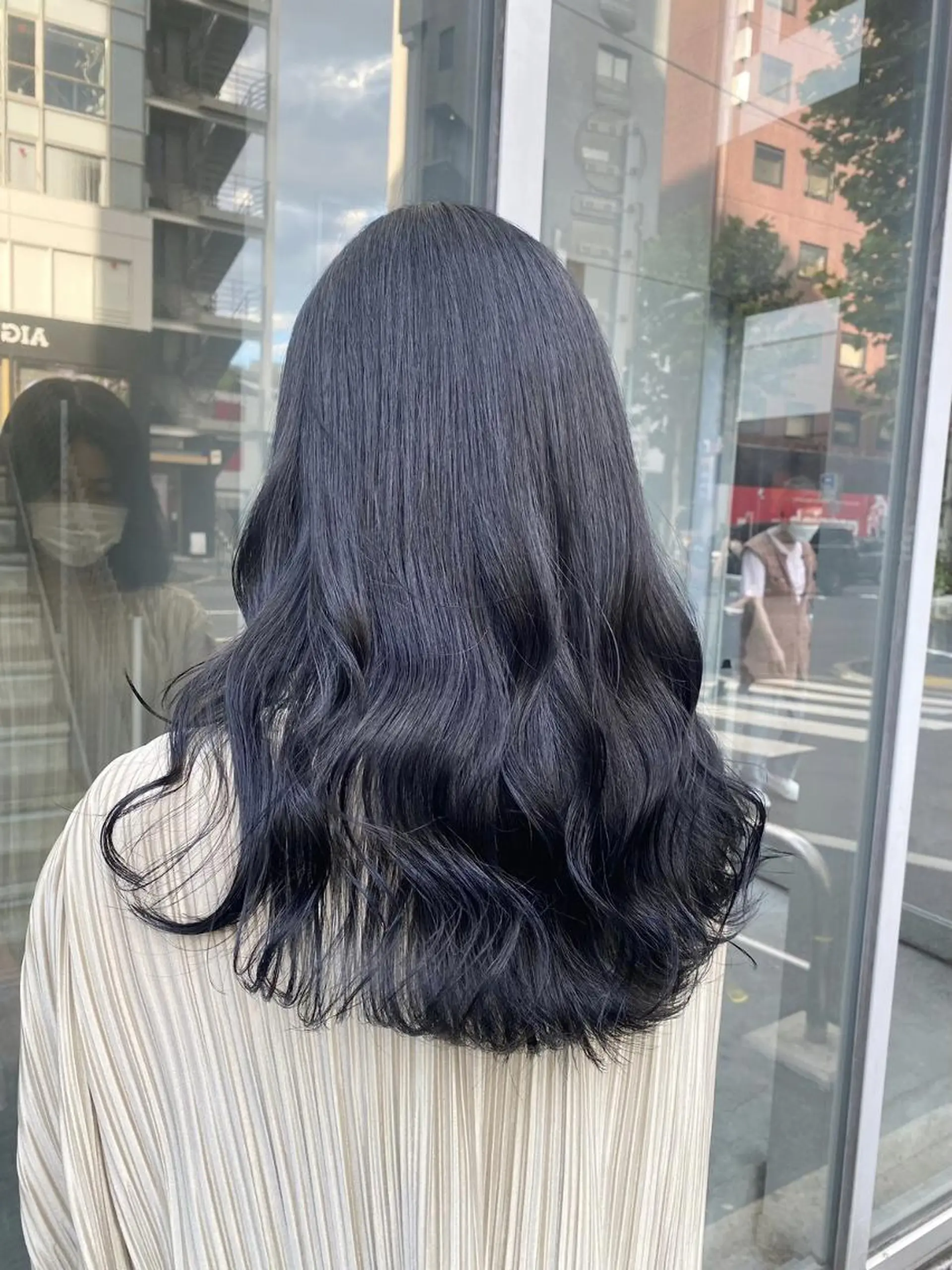 カラー セミロング カット ヘアカラー トリートメント 🦋韓国レイヤー｜ 透明感グレージュ🦋のヘアスタイル