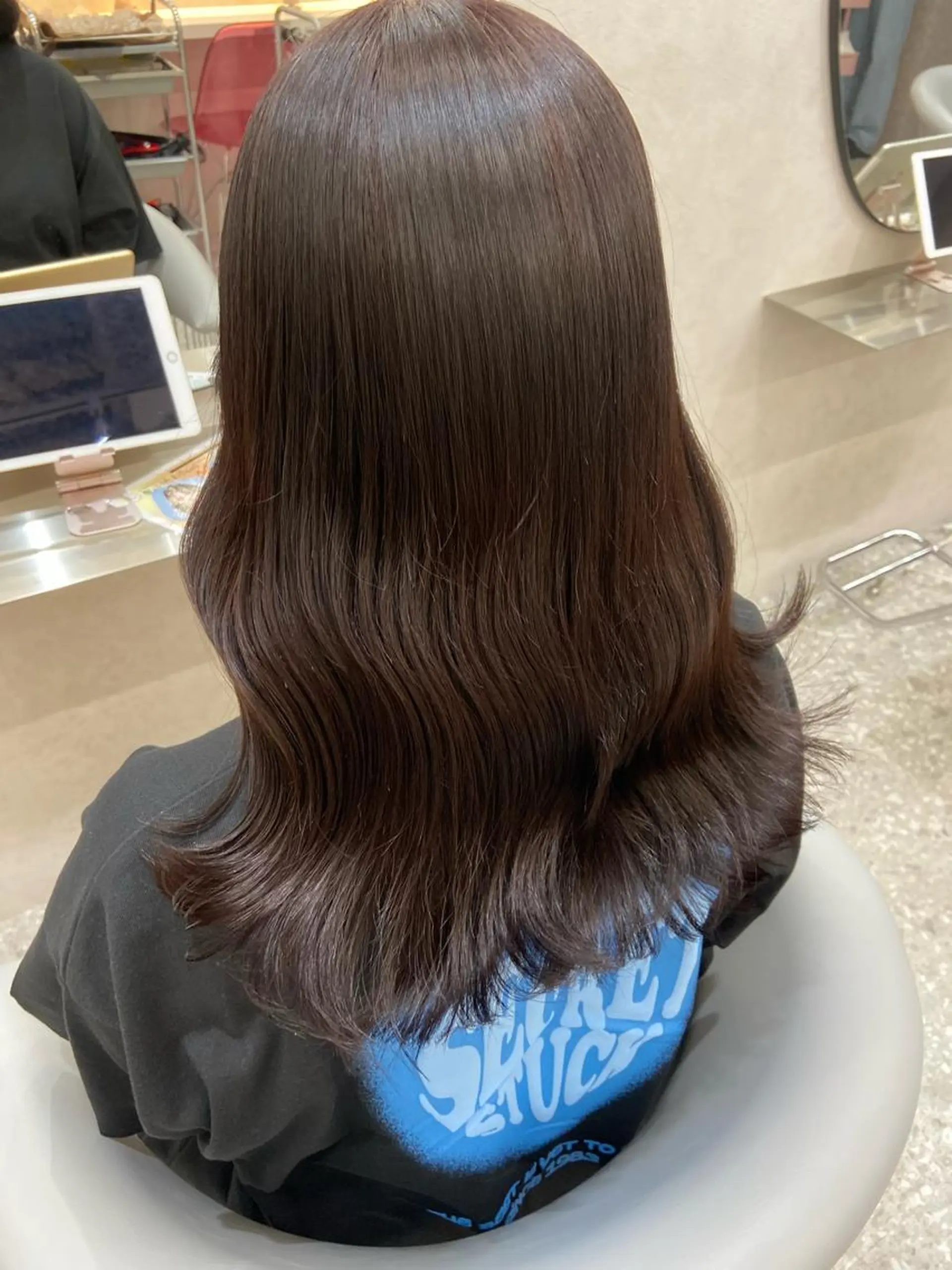 セミロング カラー シールエクステ ブリーチ ブラウンカラー ケアカラー ダブルカラー カット ヘアカラー トリートメント 新宿/韓国ヘア 中明度カラー/かやのヘアスタイル