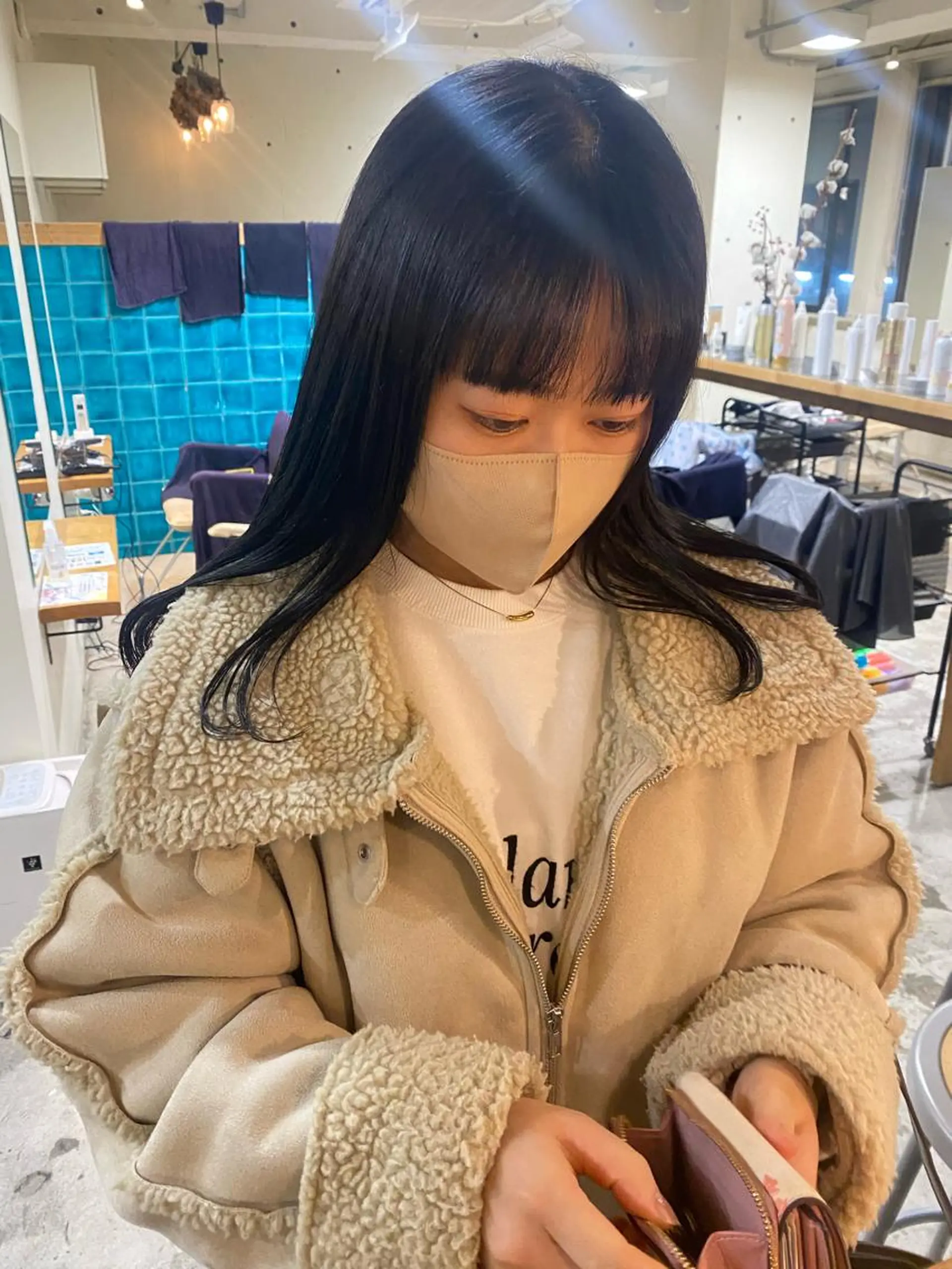 セミロング カラー 竹内 柚子のヘアスタイル