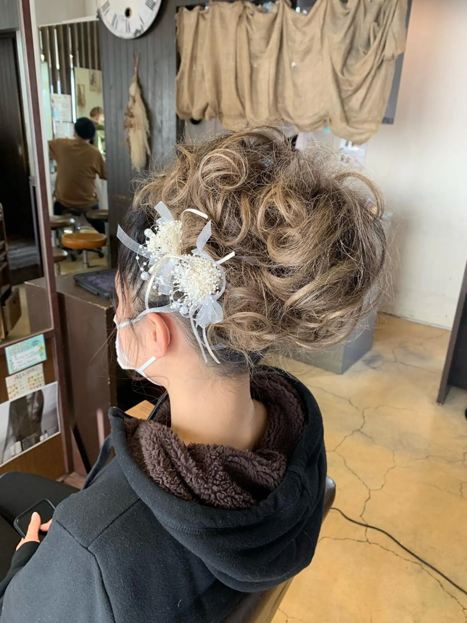 ミディアム ヘアアレンジ 北原 練のヘアスタイル