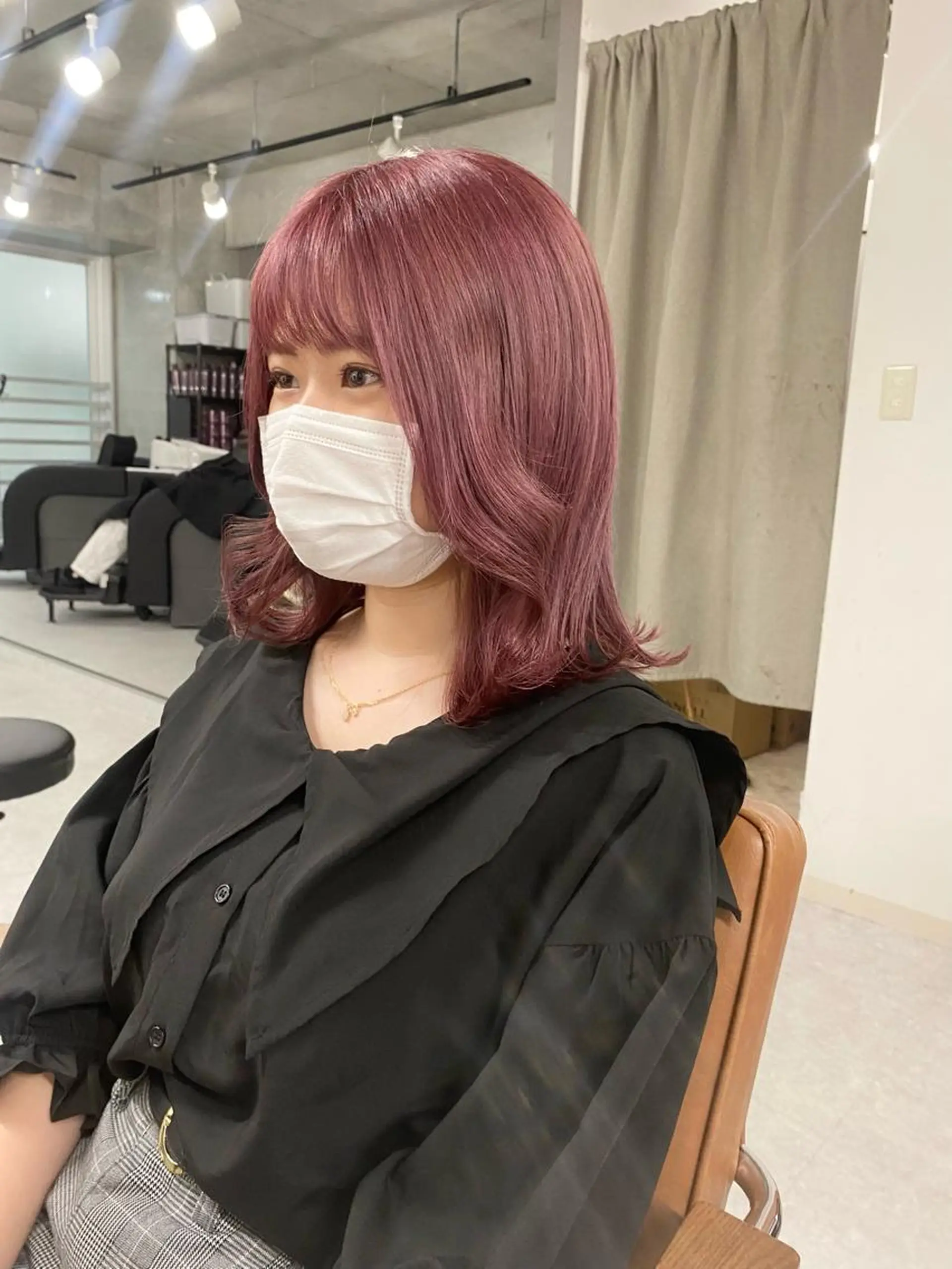 セミロング カラー ヘアアレンジ 🌷FUKA🌷 まろやかハイトーンのヘアスタイル