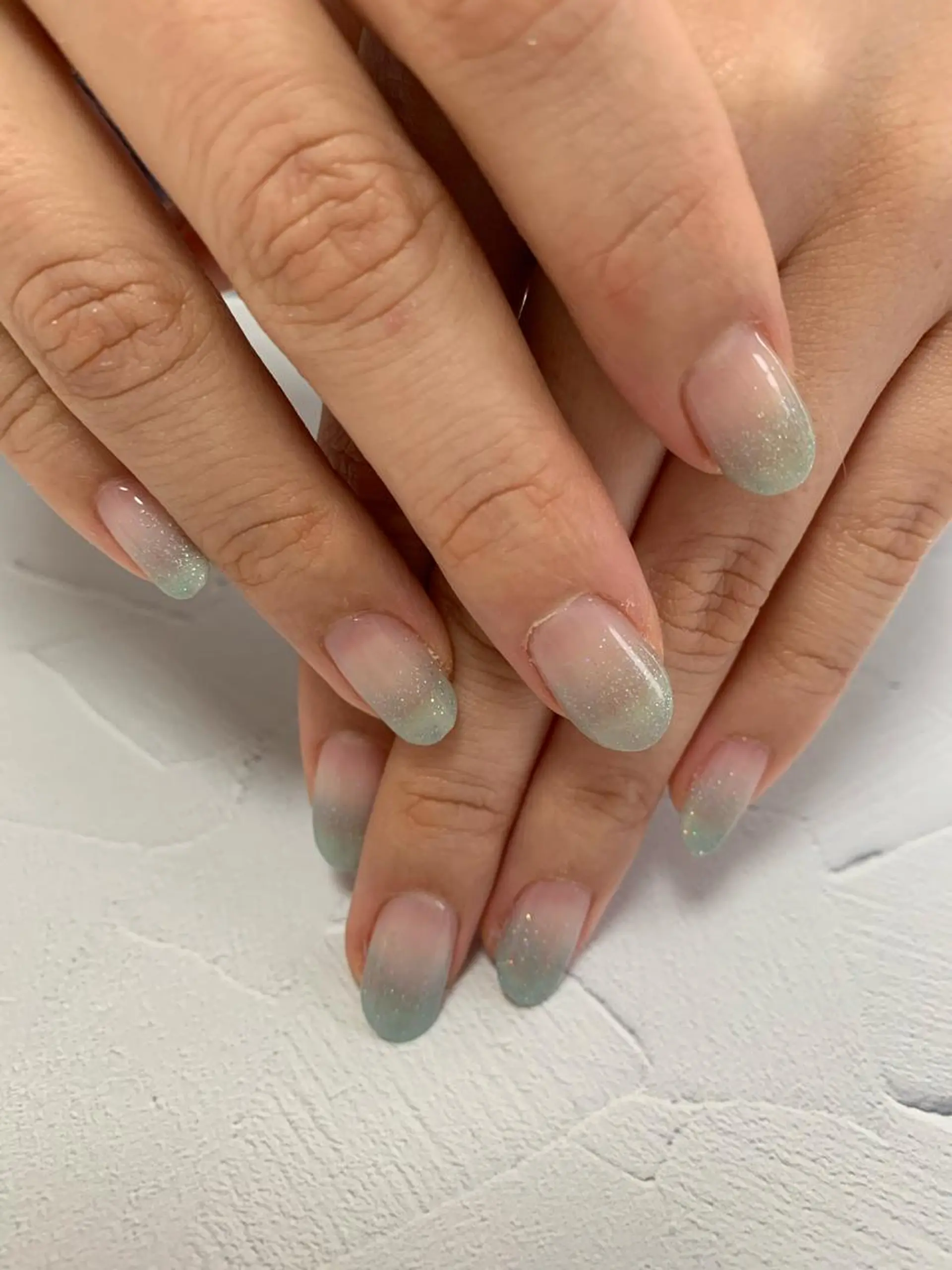 ネイル ブルー オフィスネイル noheanail YONEDAのネイルデザイン