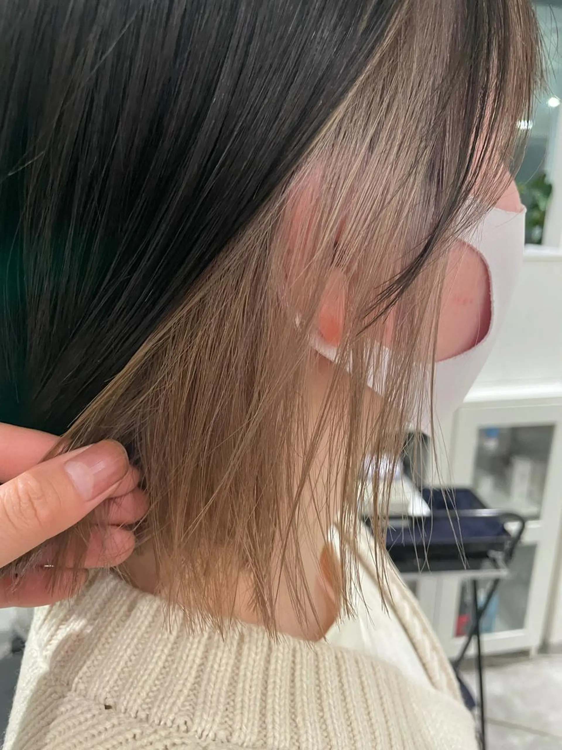 ショート カラー ベージュカラー ペールベージュ 京都美容師 塩のヘアスタイル