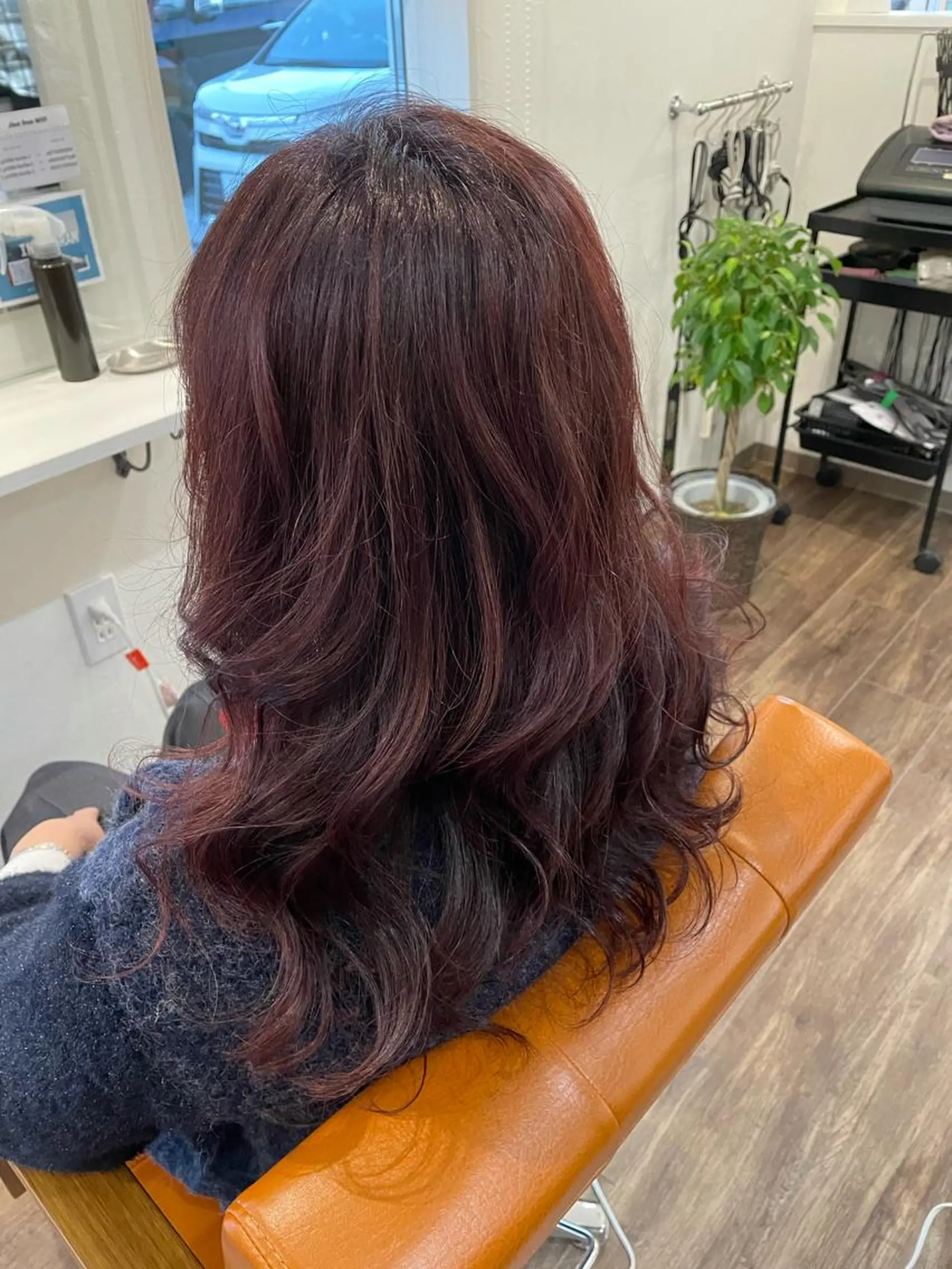 ロング カラー ハイライトカラー ピンクカラー ハイライト 高崎 絵里子のヘアスタイル