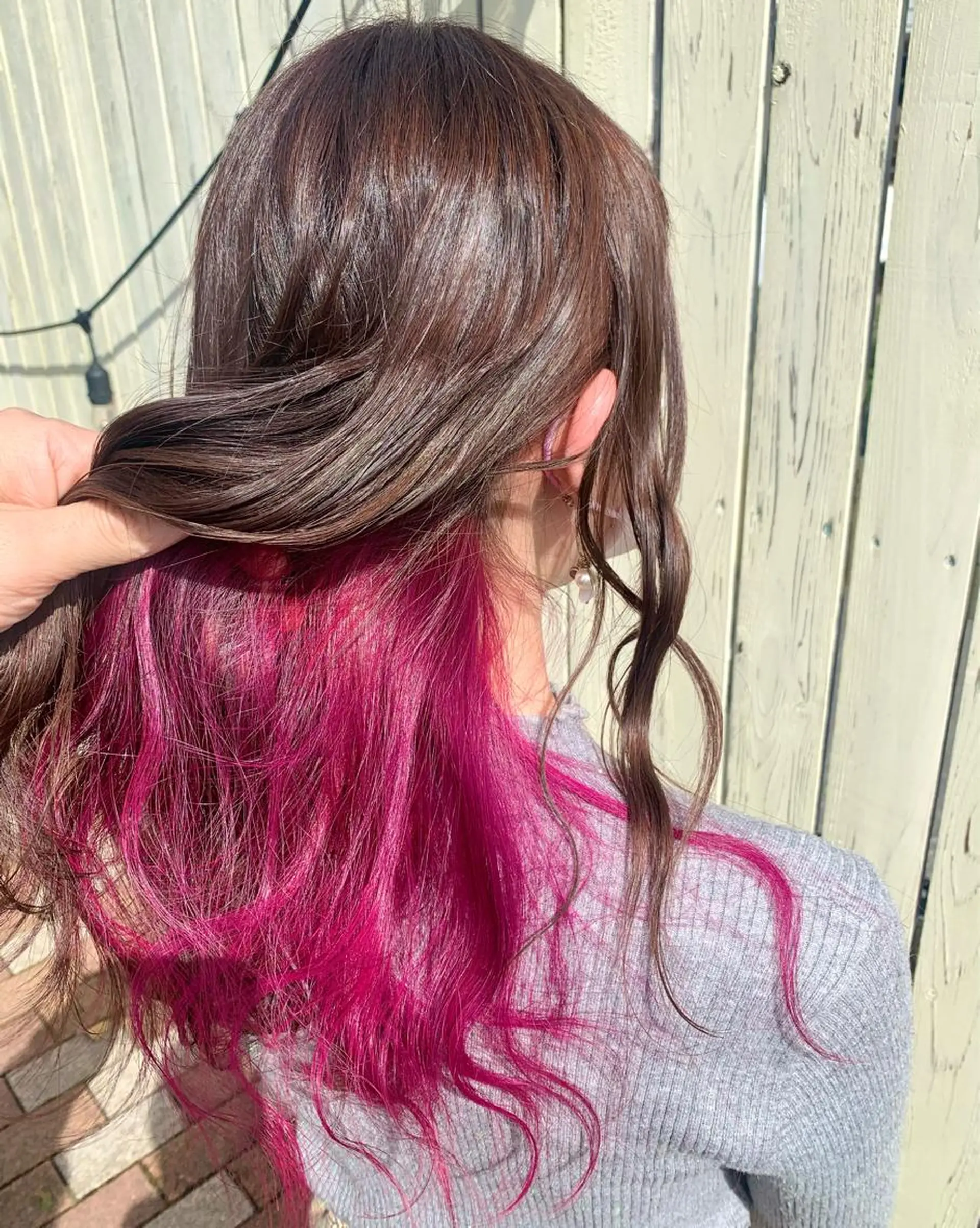 ロング パープルカラー ヘアカラー 近藤 楓花のヘアスタイル