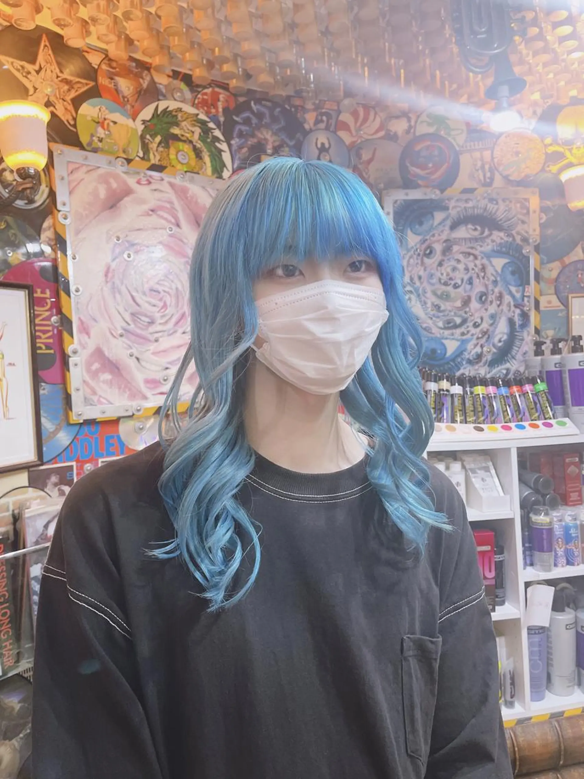 ロング カラー ヘアアレンジ ブリーチ ケアブリーチ ハイトーンカラー エクステ 🌈派手髪エクステ ブレイズ🌈ひろとのヘアスタイル