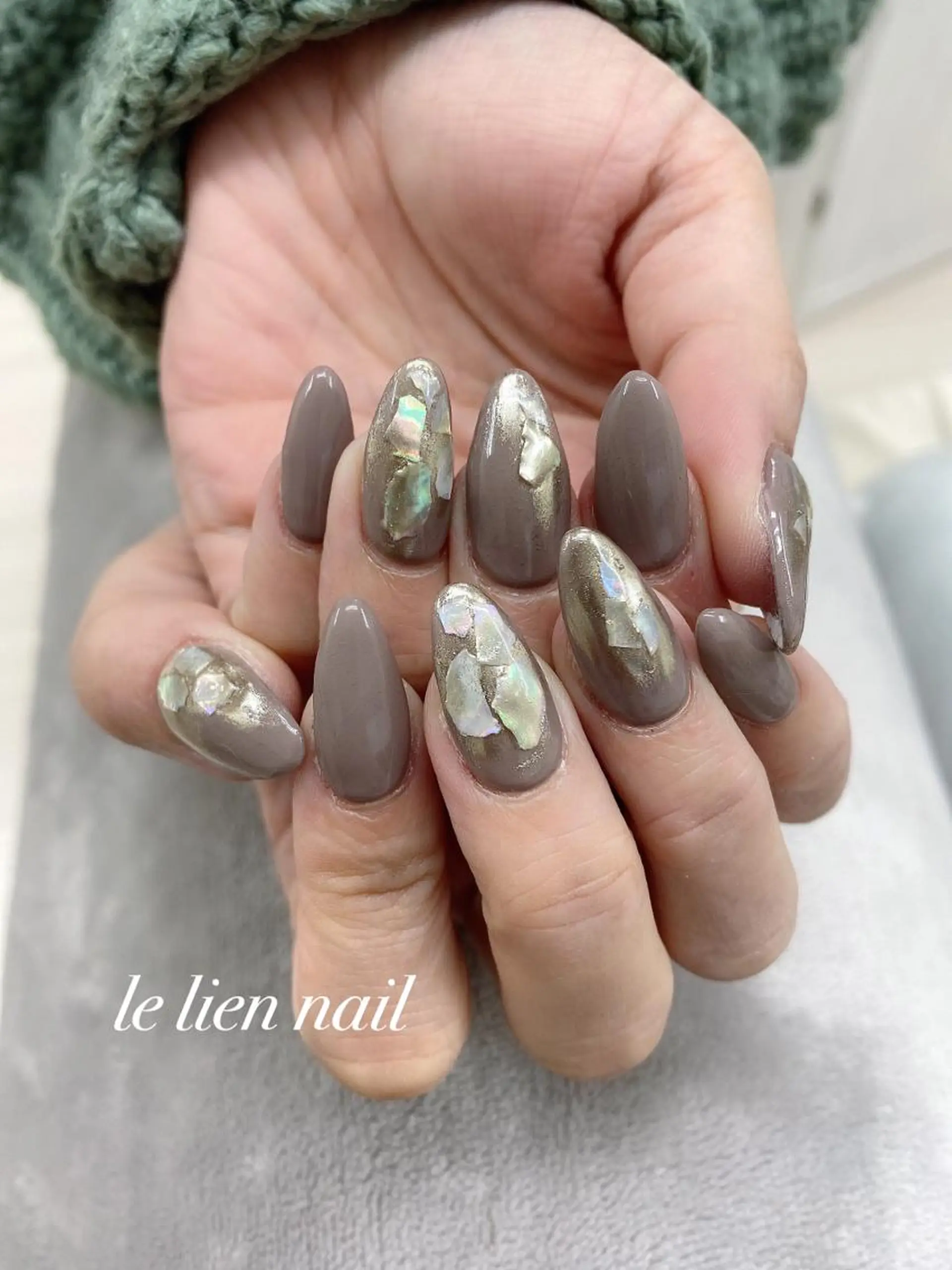 ネイル アートネイル ミラーネイル ニュアンスネイル le lien nailのネイルデザイン