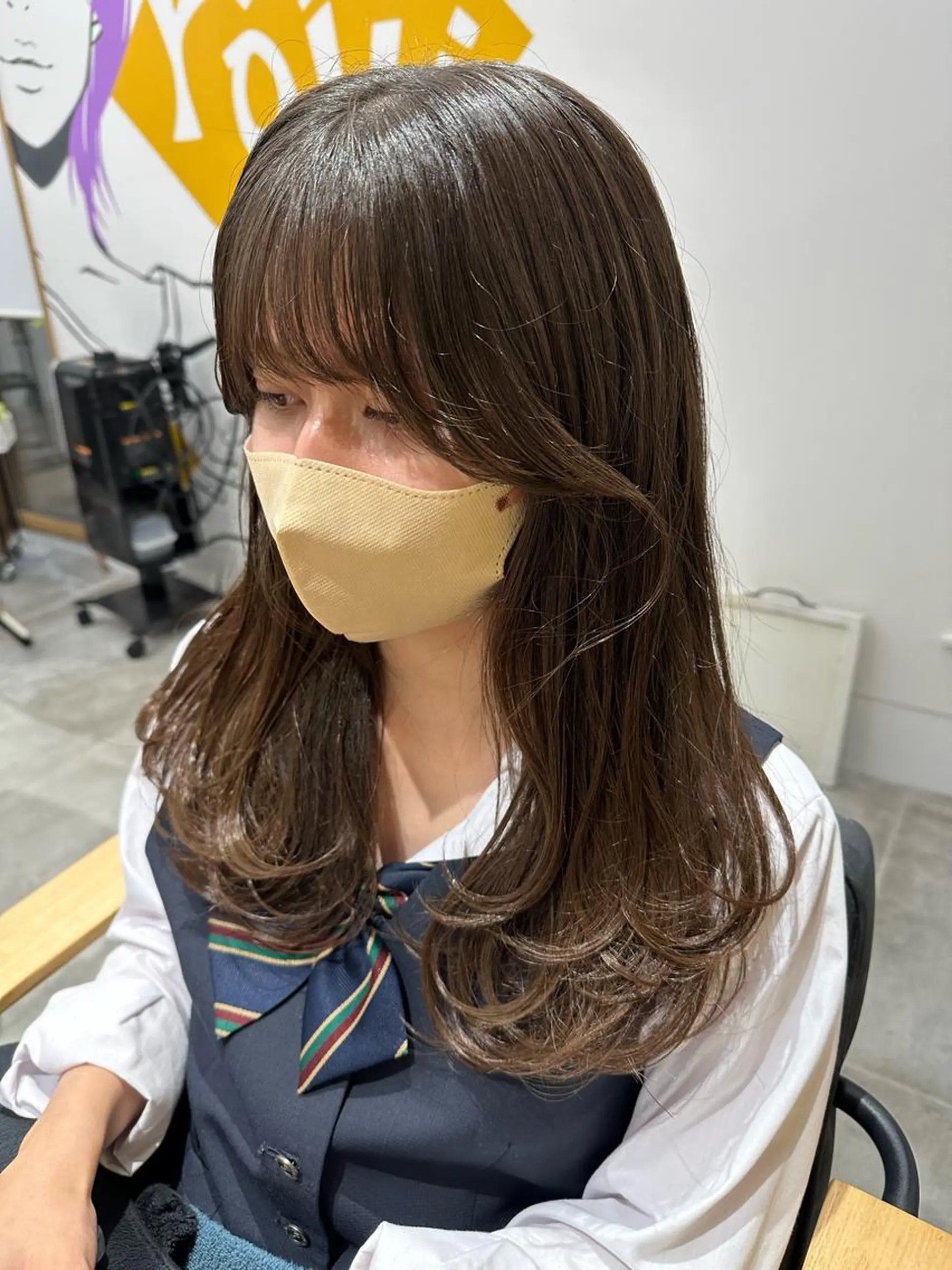 ロング ヘアカラー 中山 まどかのヘアスタイル