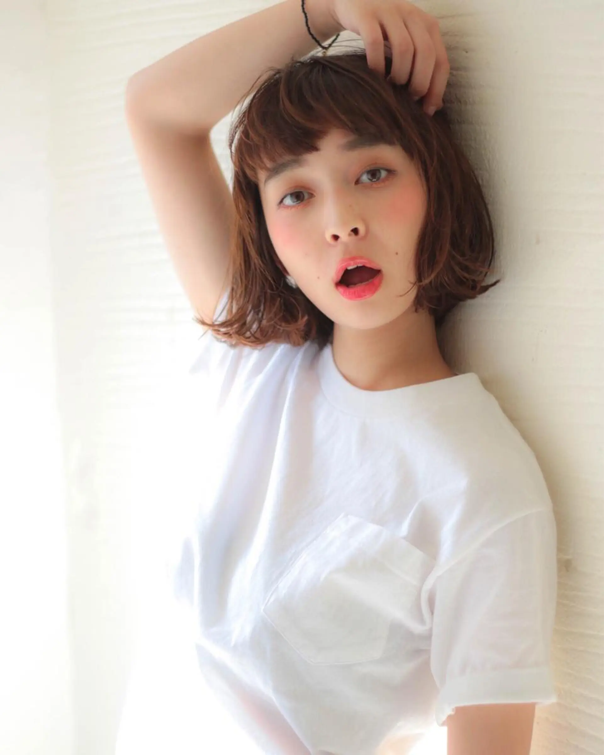 ショート カラー パーマ ボブ 卒業式のヘアスタイル 髪質改善縮毛矯正✨ ナリタユウヤのヘアスタイル
