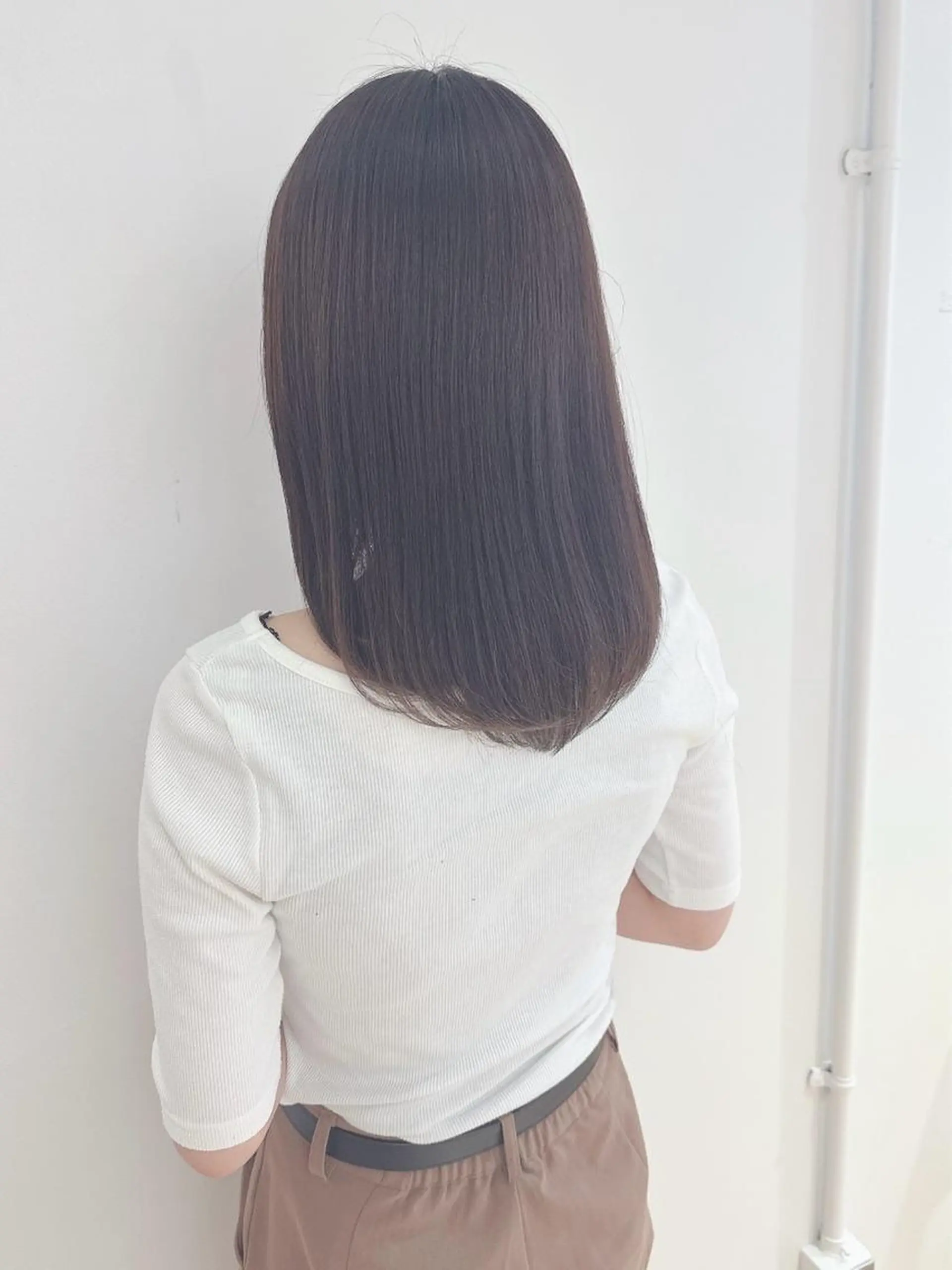 セミロング カラー カット ヘアカラー なりたいが叶う ながしまじゅんきのヘアスタイル