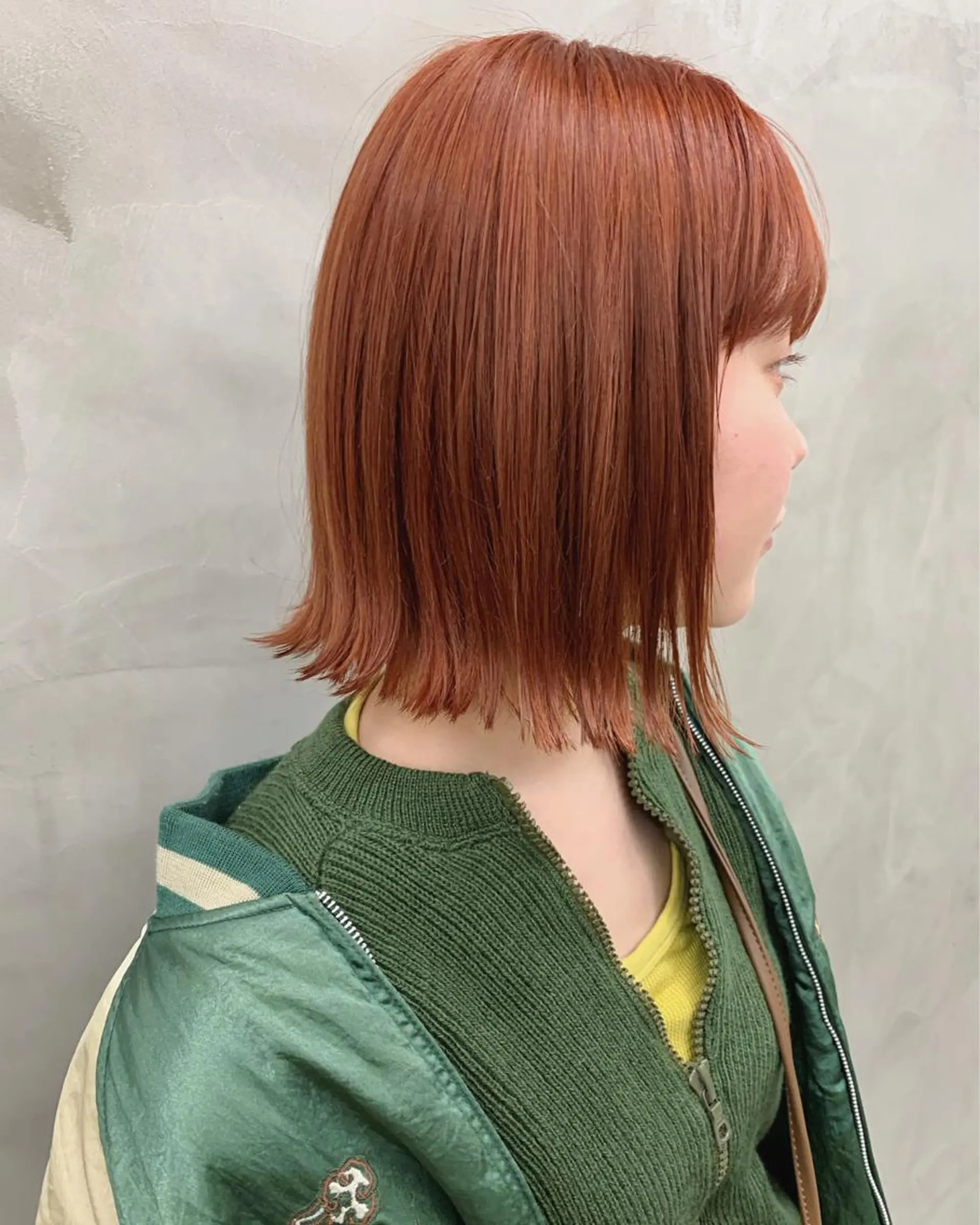 ミディアム カラー オレンジ 🐝 hachi🐝のヘアスタイル