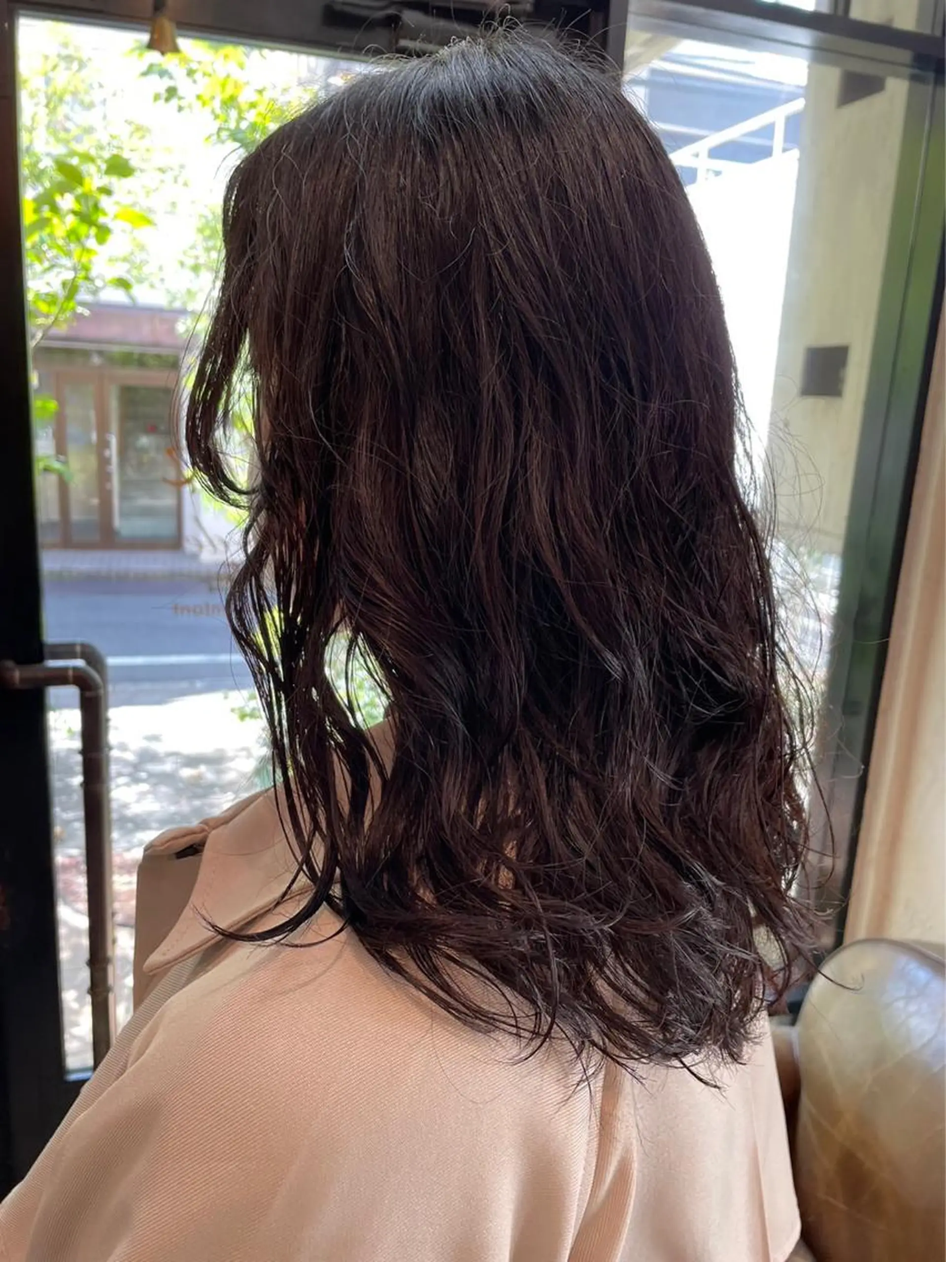 ロング パーマ 韓国風ヘア デジタルパーマ 抜きっぱなしブロンド /ハイトーン/カナタのヘアスタイル