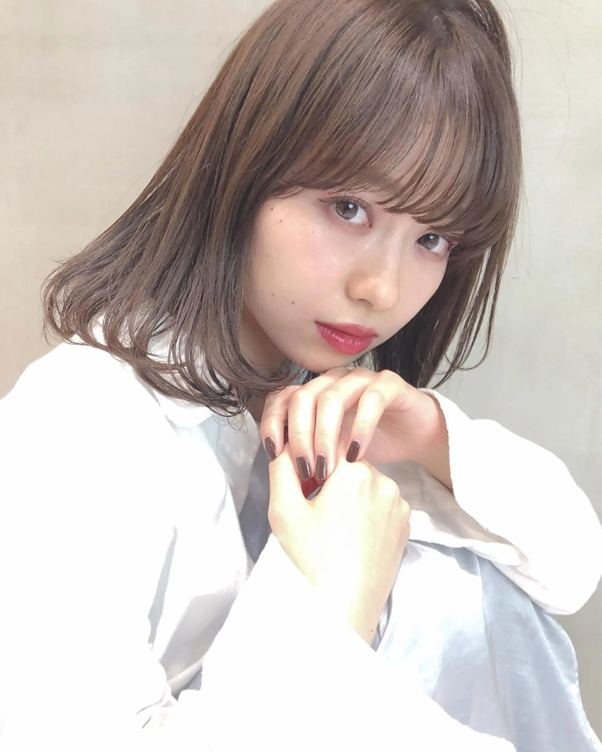 ミディアム カット ヘアカラー トリートメント 具志 正太のヘアスタイル