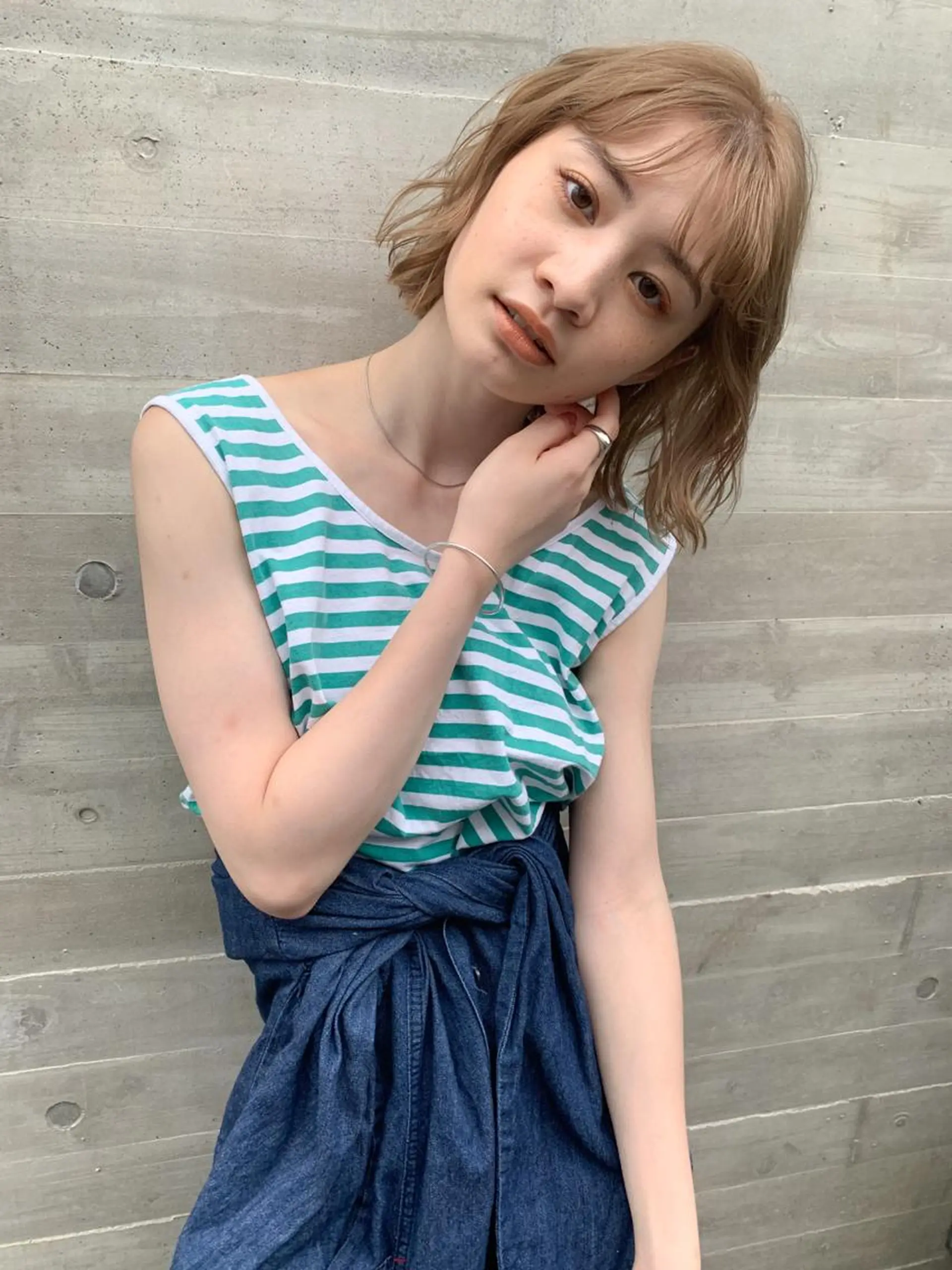 ミディアム カラー ベージュカラー ボブ ボブ/顔まわりカット 💫大澤奈緒美のヘアスタイル