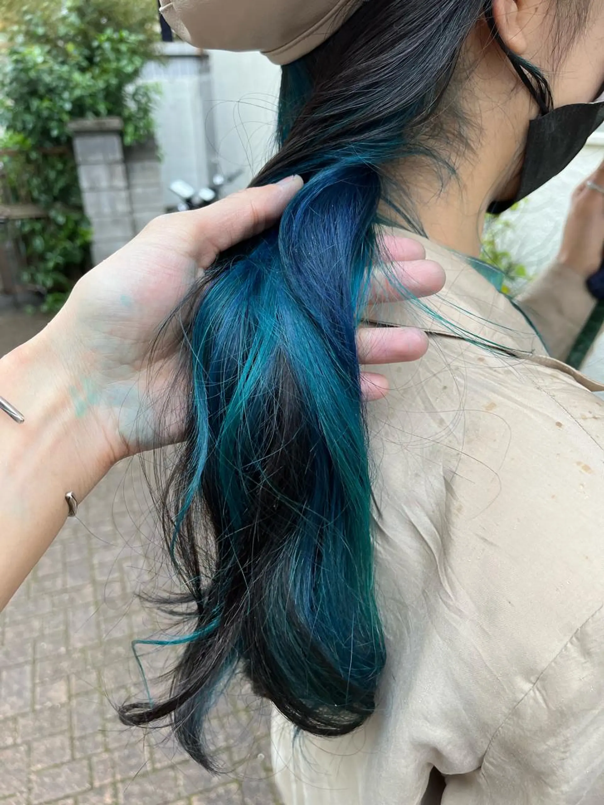 ロング カラー ショートボブ アッシュ バレイヤージュ ミストバング ベージュカラー カット ヘアカラー トリートメント 原宿サロン代表 デザインカラー伊藤卓のヘアスタイル