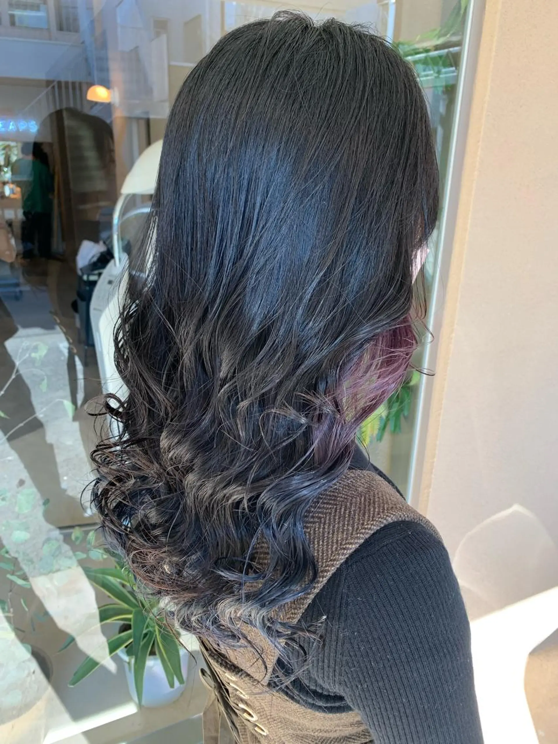 ロング カラー ブルーカラー ブルーバイオレット インナーカラー パープルカラー バイオレットカラー ヘアカラー トリートメント PADOU平松 典幸のヘアスタイル