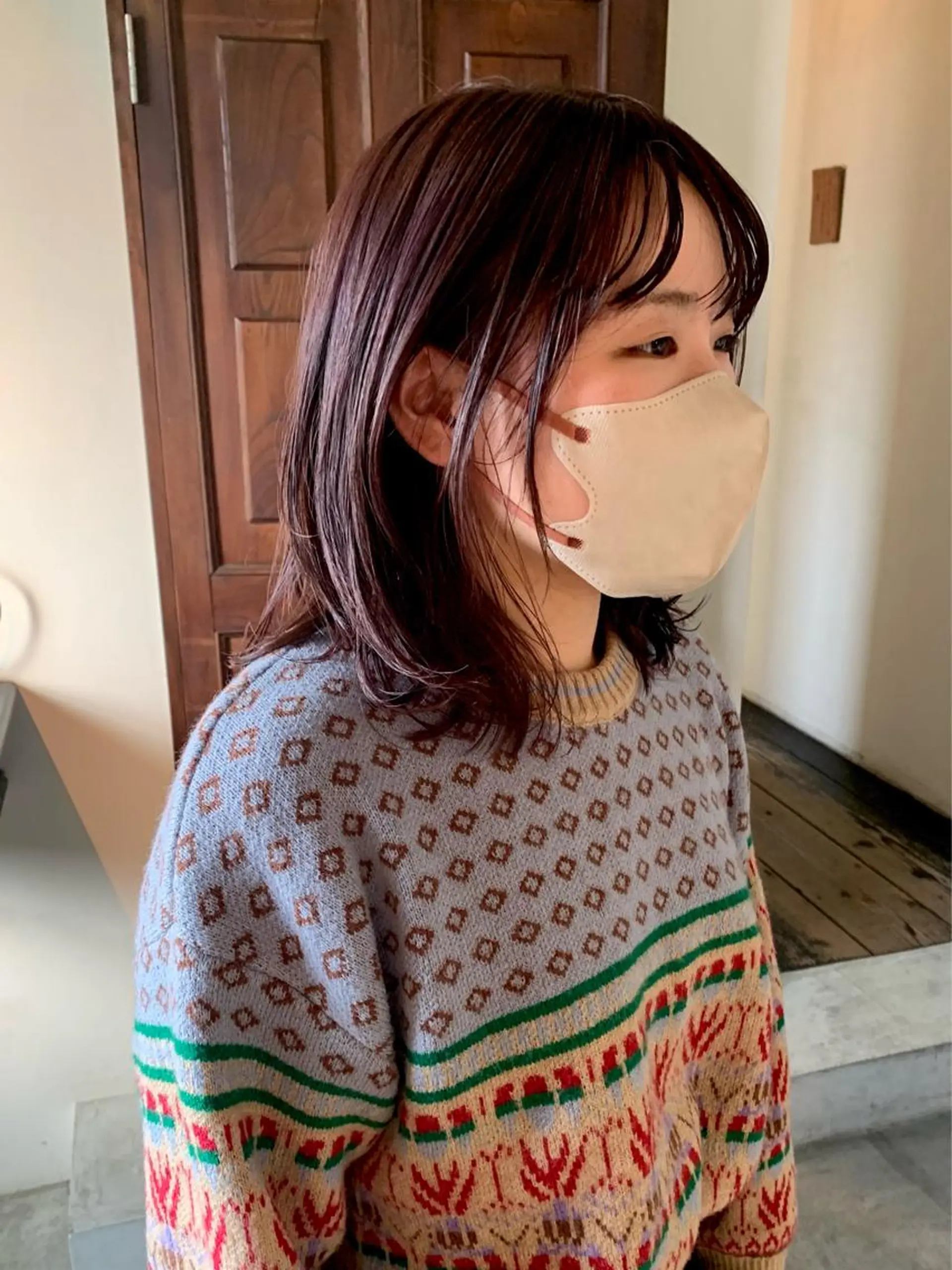 ミディアム カラー room3小出 奈央子のヘアスタイル