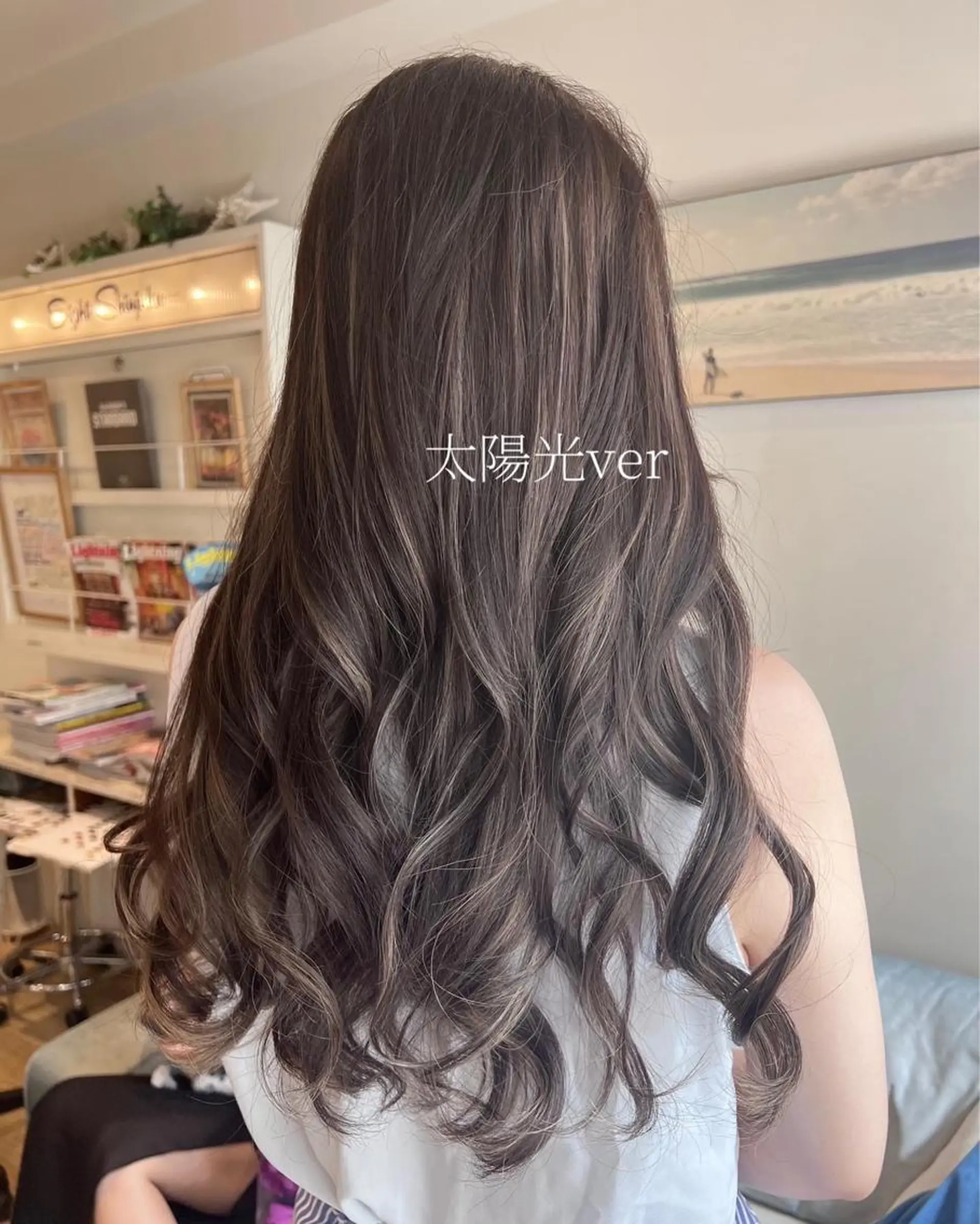 ロング ハイライト ヘアカラー トリートメント 渋谷ハイトーン/ デザインカラー阿部のヘアスタイル