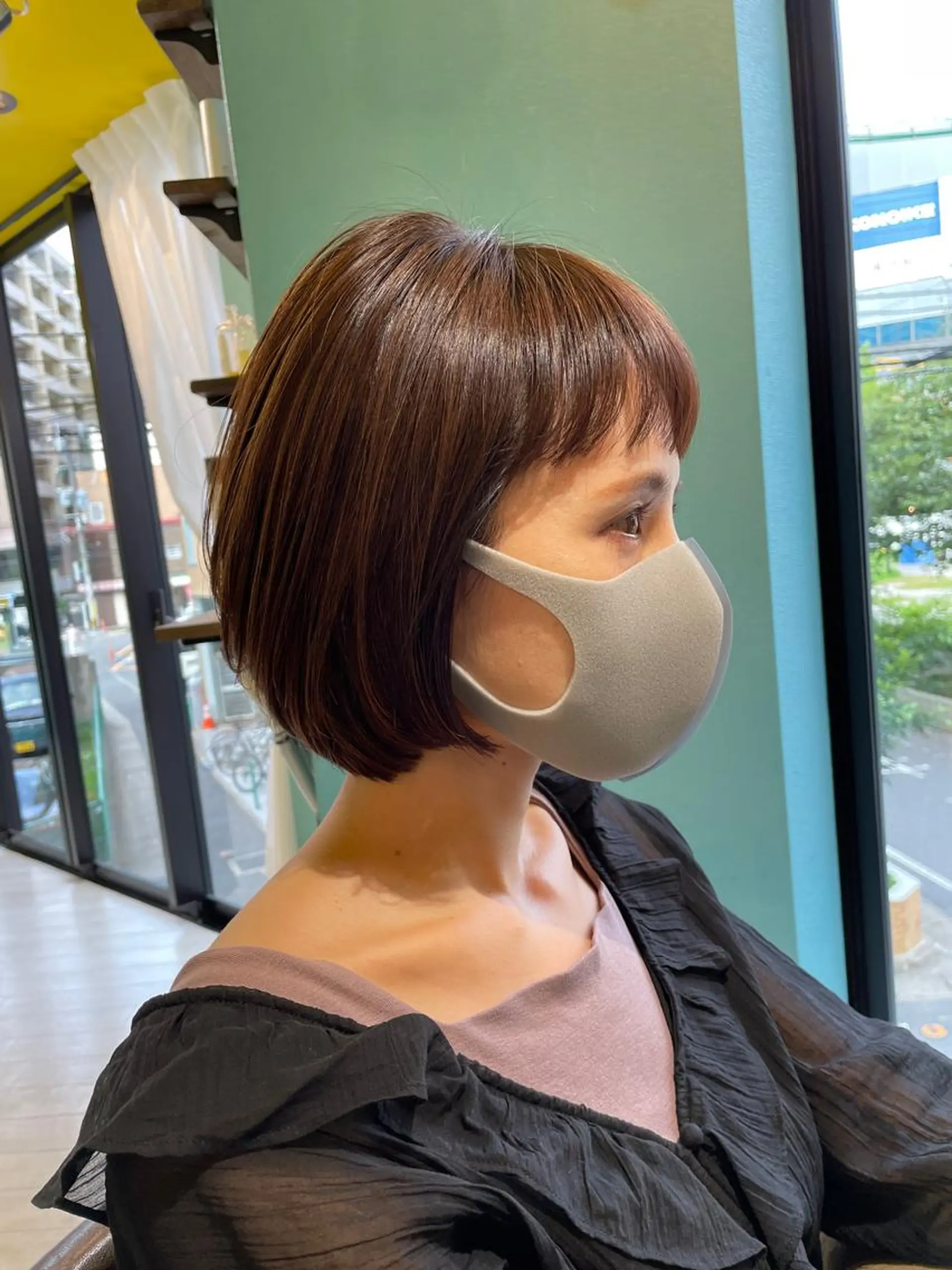 ショート ボブ カット ヘアカラー トリートメント 末石 智のヘアスタイル