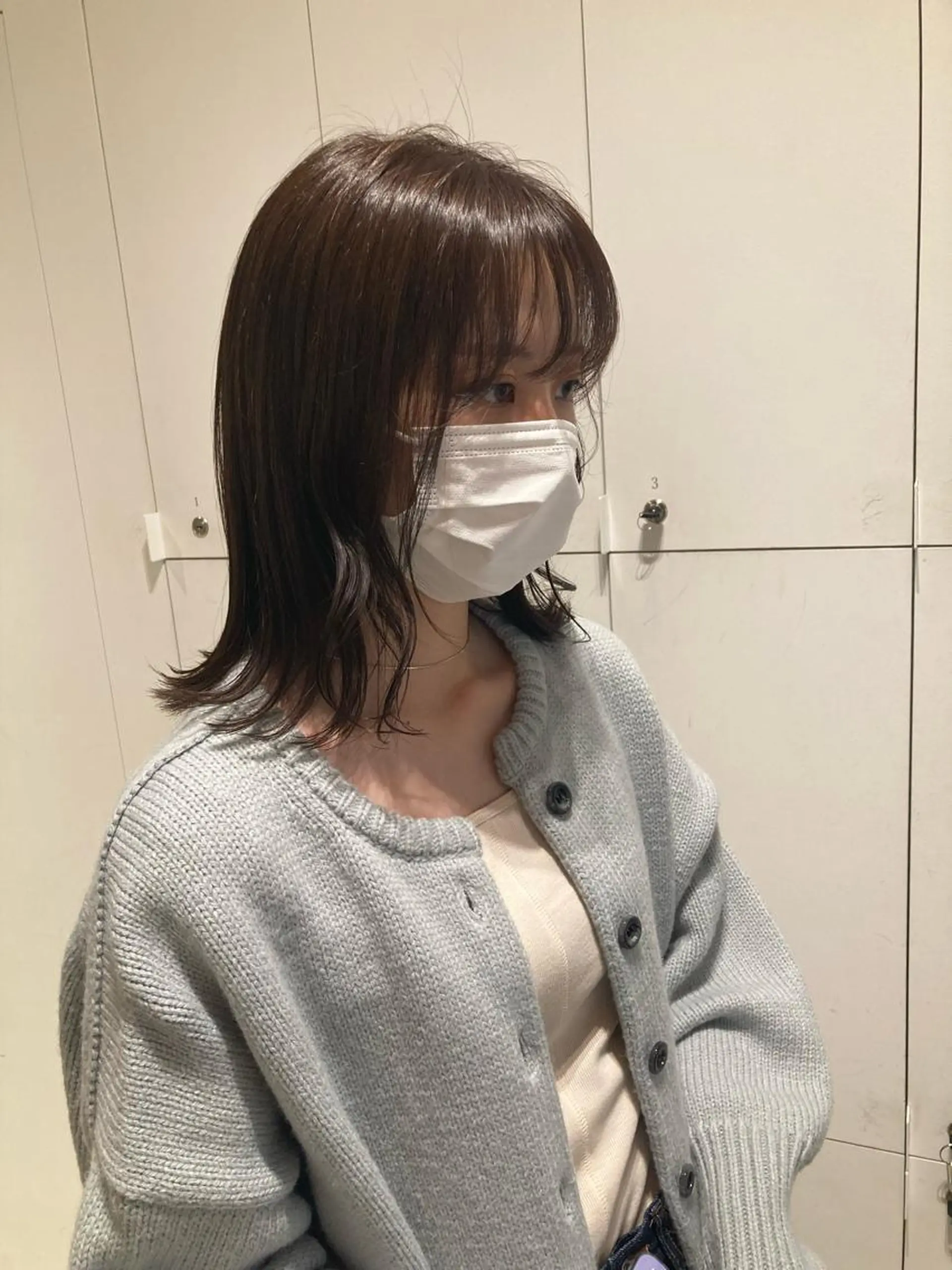 ミディアム カラー ヘアカラー トリートメント 透明感カラー🫧 nanohaのヘアスタイル