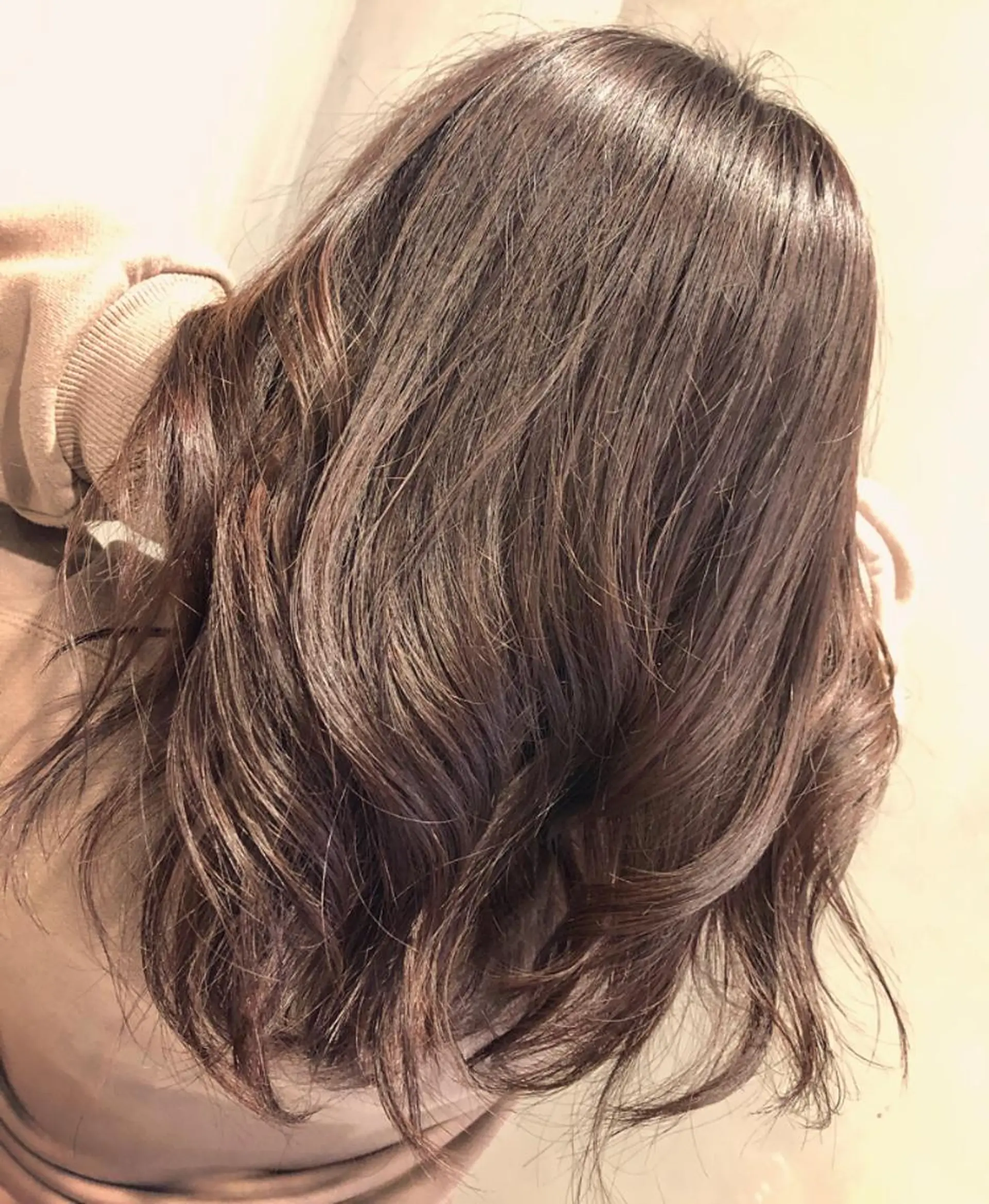 セミロング カラー ブリーチ 透明感カラー ブリーチなしカラー 髪質改善⭐️ 桜場のヘアスタイル