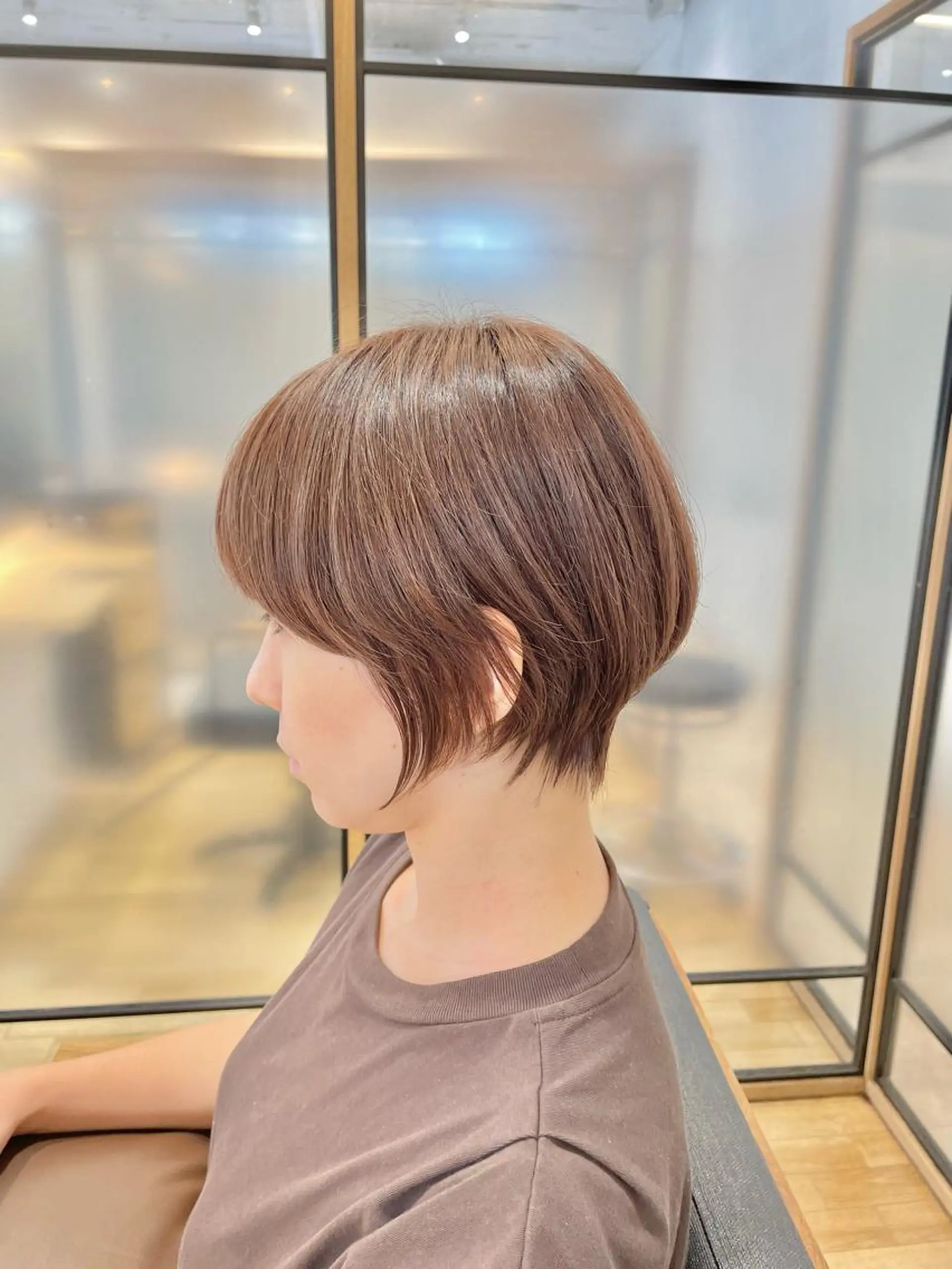 ショート ショートボブ 丸みショート ボブ ハイライト ショートヘア シノハラ ガクト ショート/白髪ぼかしのヘアスタイル