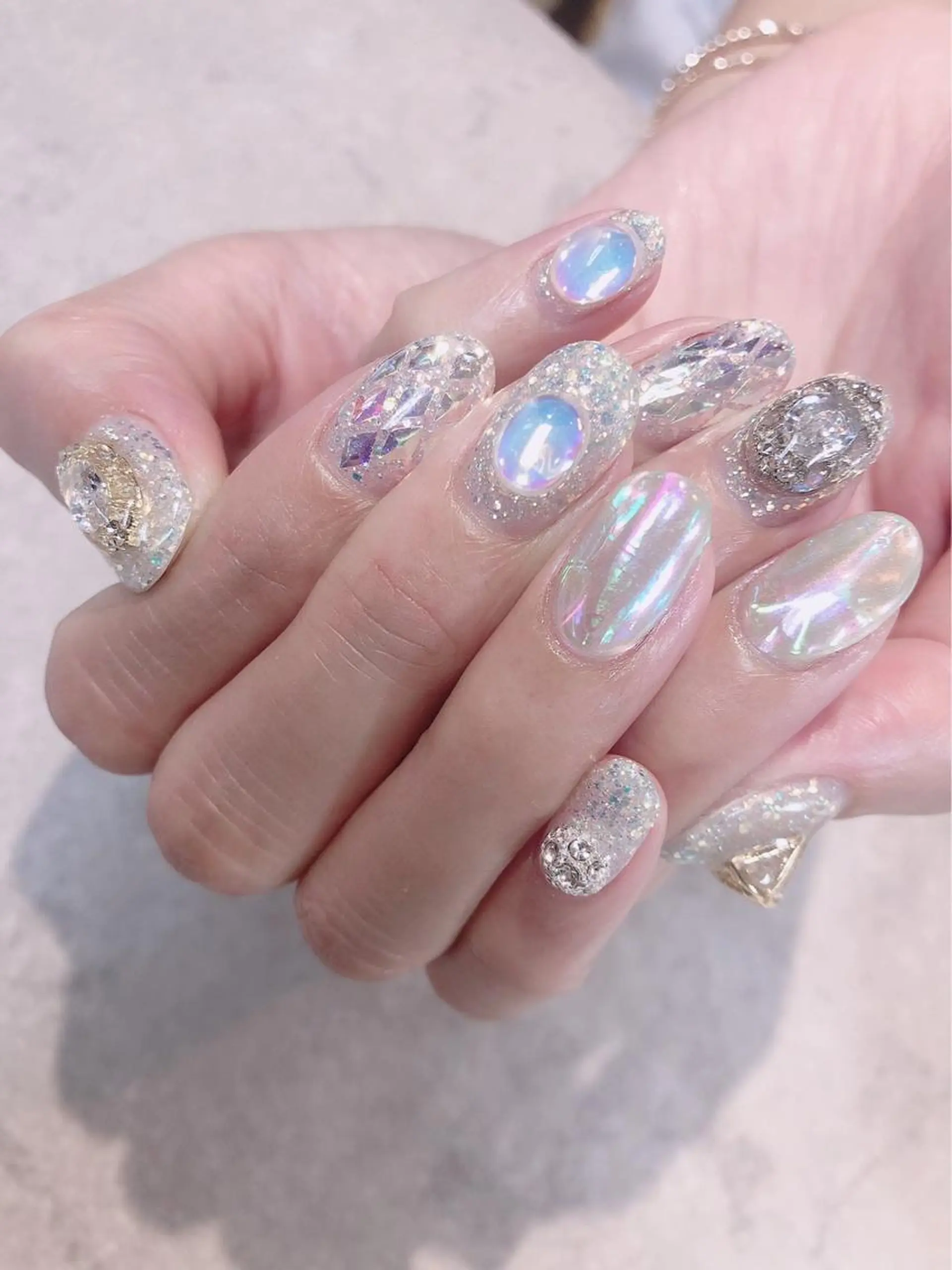 ネイル 氷ネイル・うるうるネイル ハンドネイル ハンドケア FASTNAIL PLUS 新宿店のネイルデザイン