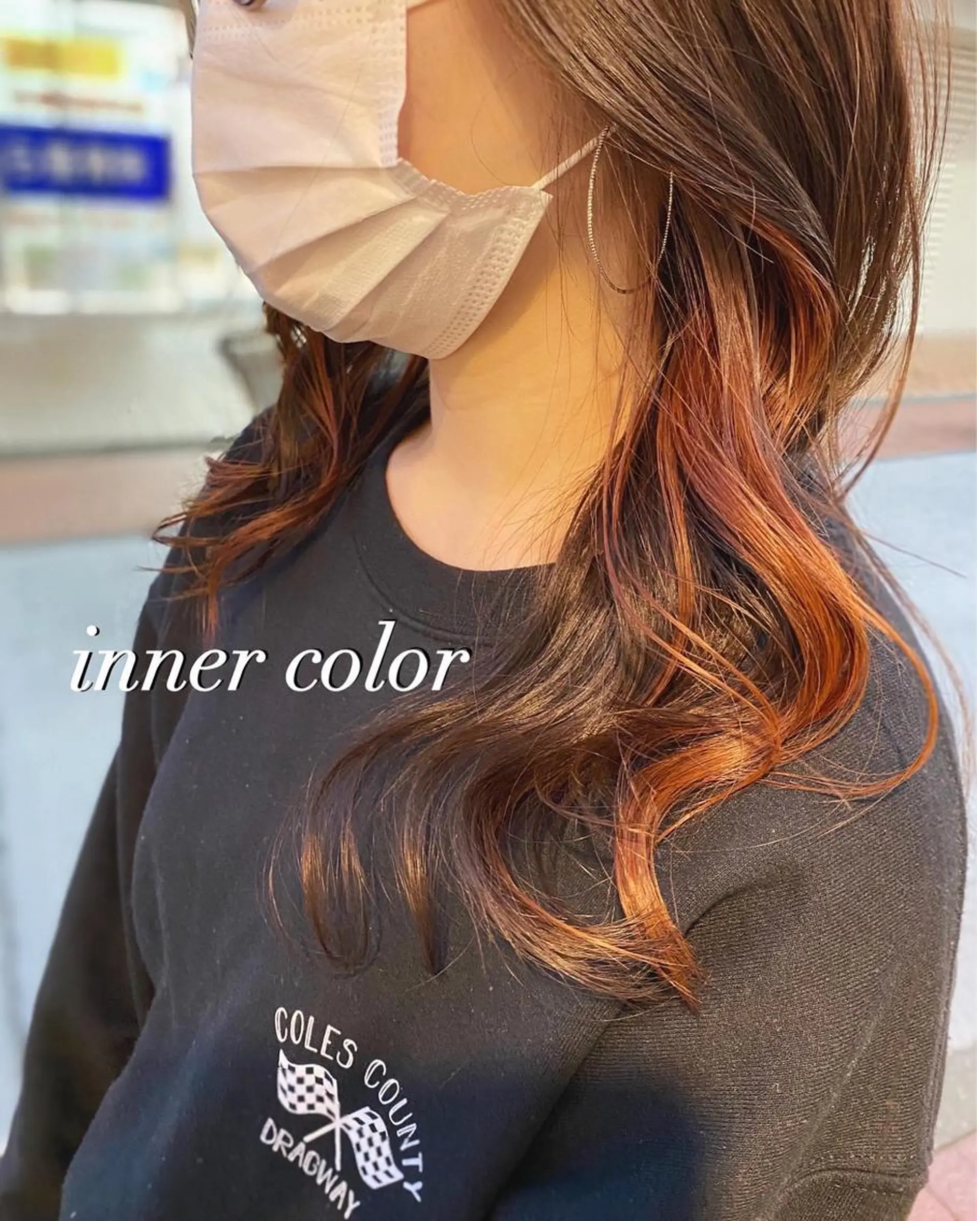 セミロング カラー 顔周りカット 韓国風ヘア 高橋胡桃🪽 ディレクターのヘアスタイル