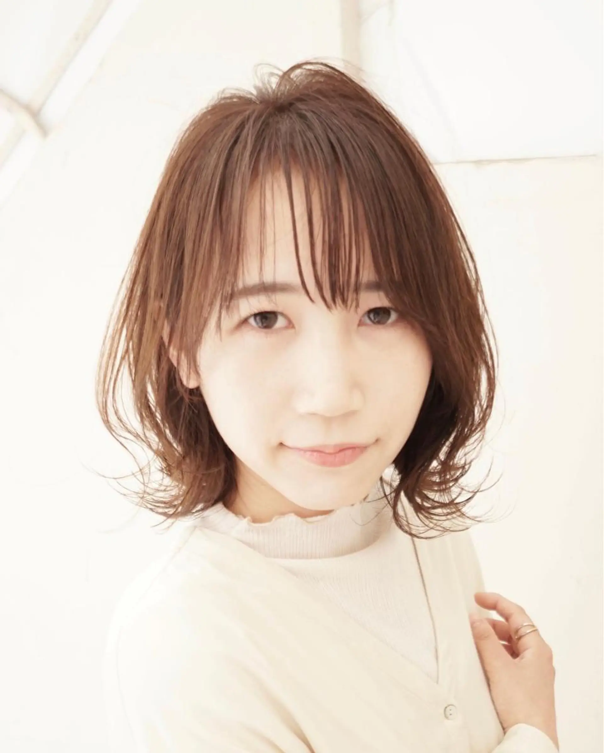 ミディアム カラー ヘアアレンジ ショート/髪質改善/ 【きち】のヘアスタイル