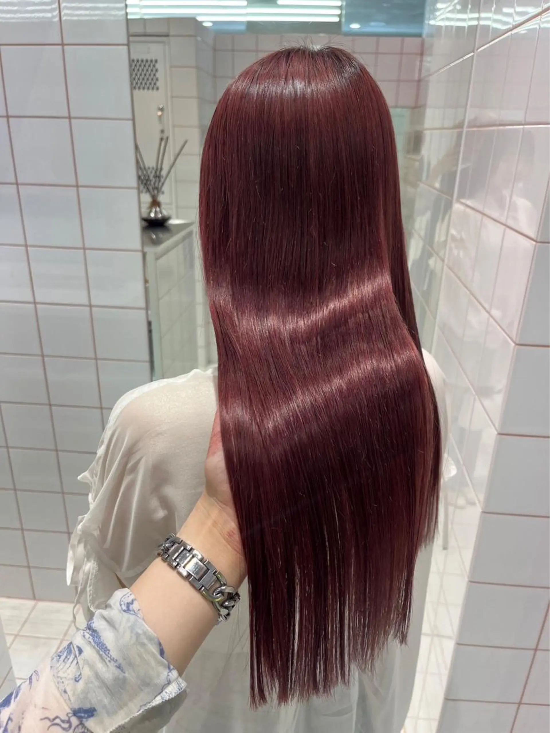 ロング カラー ヘアカラー トリートメント ハクヤ心斎橋 パーマ/縮毛矯正のヘアスタイル
