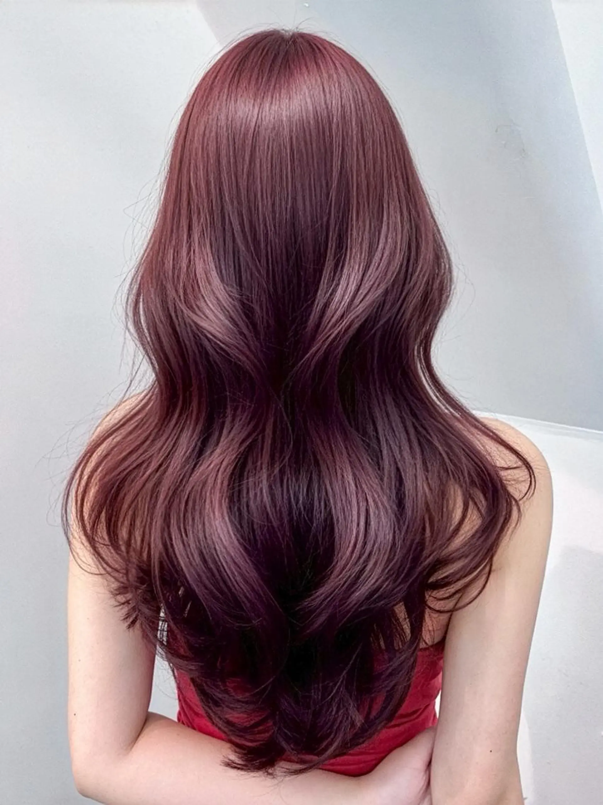 ロング カラー 顔まわりレイヤー 顔周りカット 韓国風ヘア レイヤーカット ロング カット ヘアカラー トリートメント ITbyALBUM 藤沢店のヘアスタイル