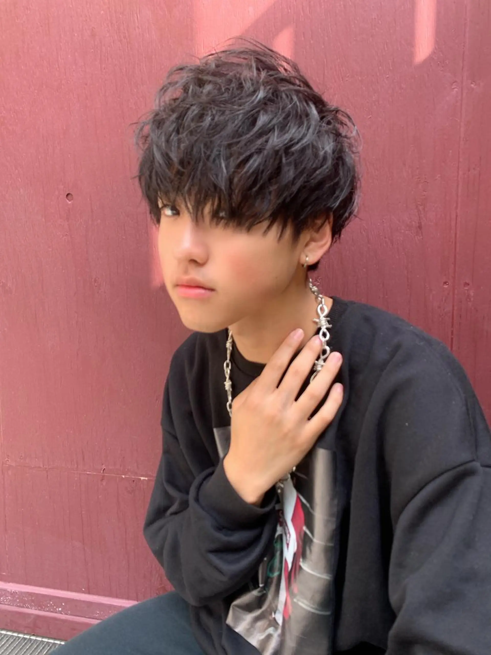 ショート カラー パーマ メンズ REEED所属・メンズ特化👨 細谷碧海のヘアスタイル