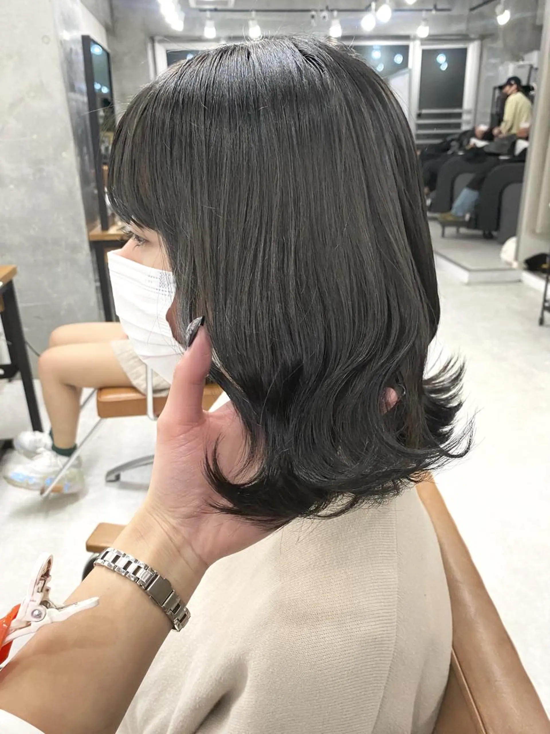 セミロング カラー ヘアアレンジ 🌷FUKA🌷 まろやかハイトーンのヘアスタイル