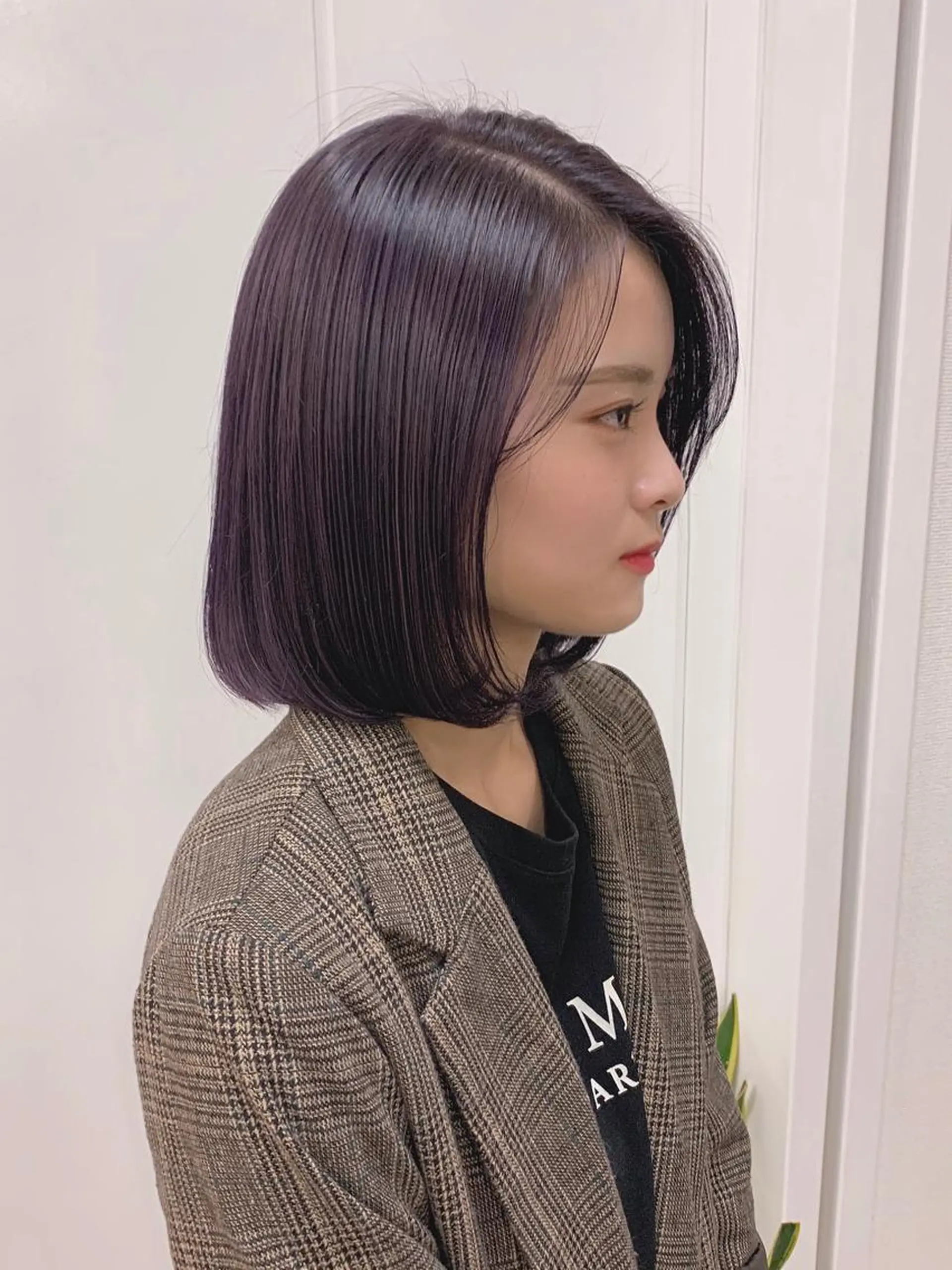 ミディアム カラー ヘアアレンジ ディープラベンダー ラベンダーカラー 柔らか垢抜けｶﾗｰと ｶｯﾄ🫧ASUKAのヘアスタイル