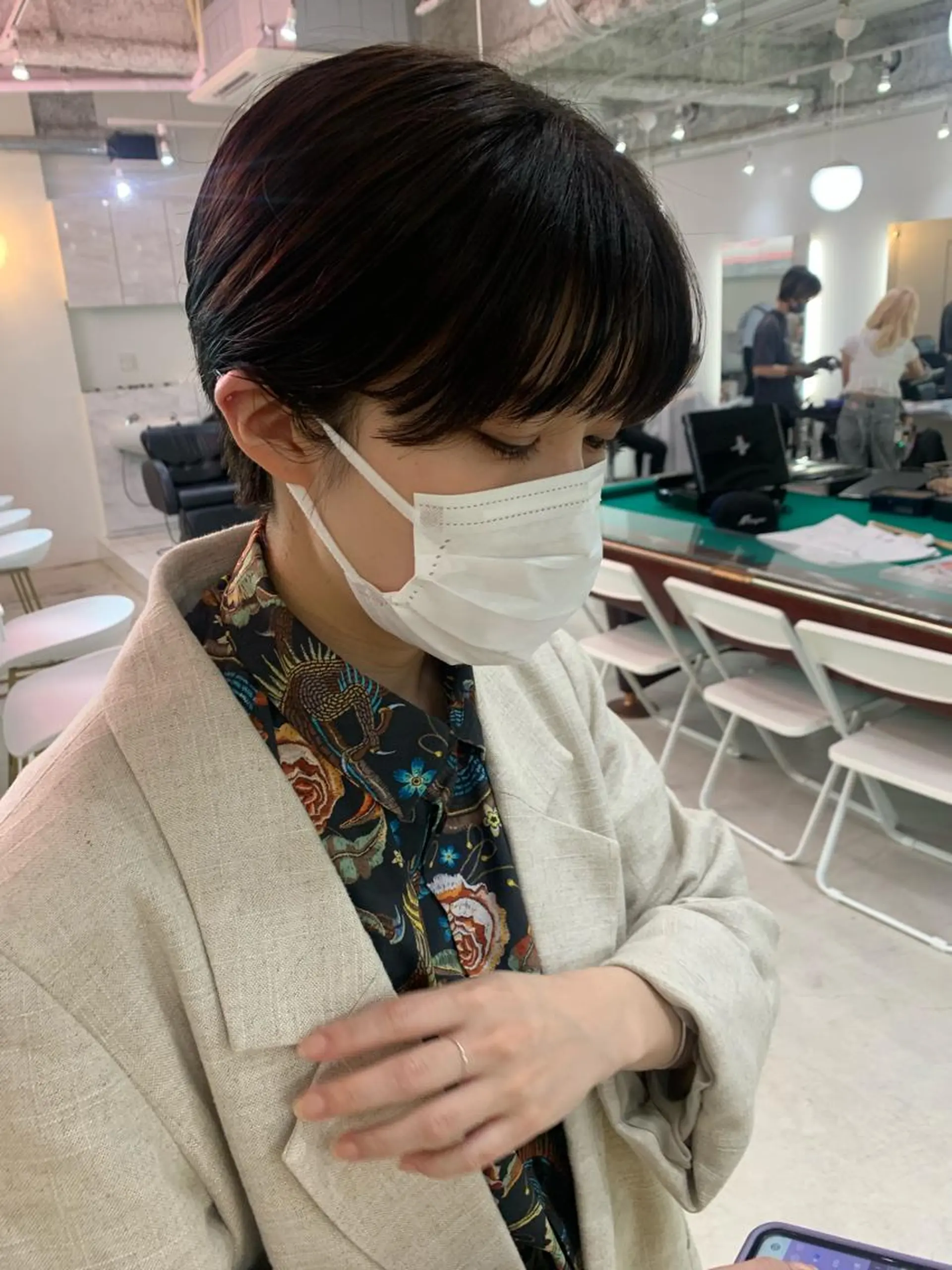 ショート ショートヘア カット 🧨ブリーチー×ボブ レイヤー💎じゅえるのヘアスタイル