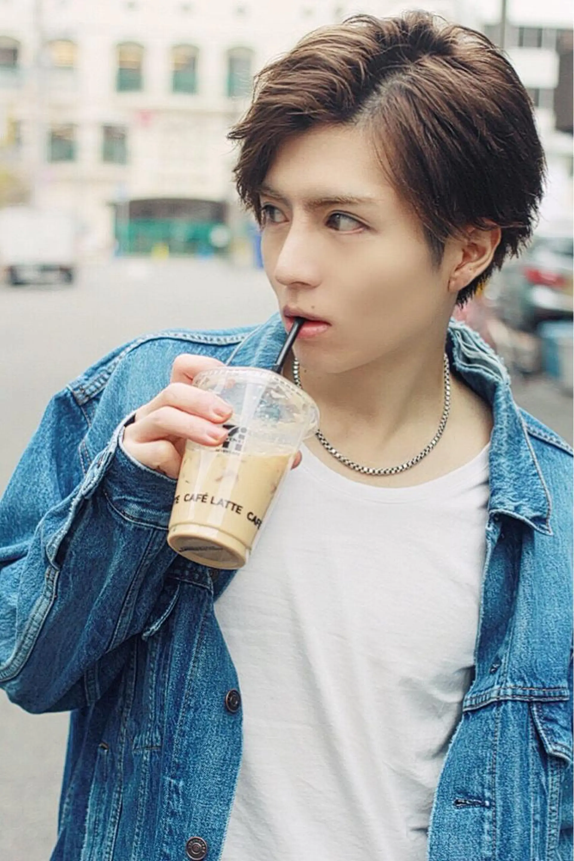 ショート カラー メンズ マッシュ アッシュ アッシュブラウン ブラウンカラー レイヤーカット 艶髪/西尾 幸樹のヘアスタイル