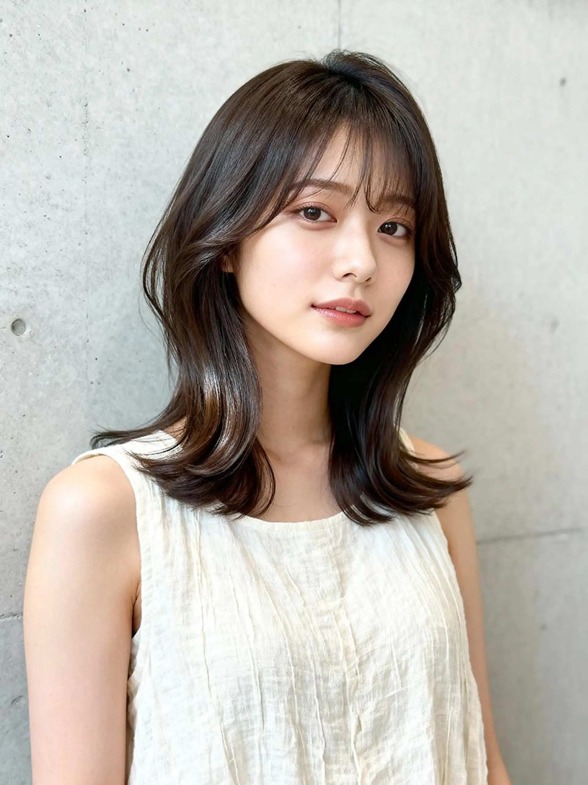 セミロング カット ヘアカラー トリートメント ヘッドスパ ete by LILIA.のヘアスタイル