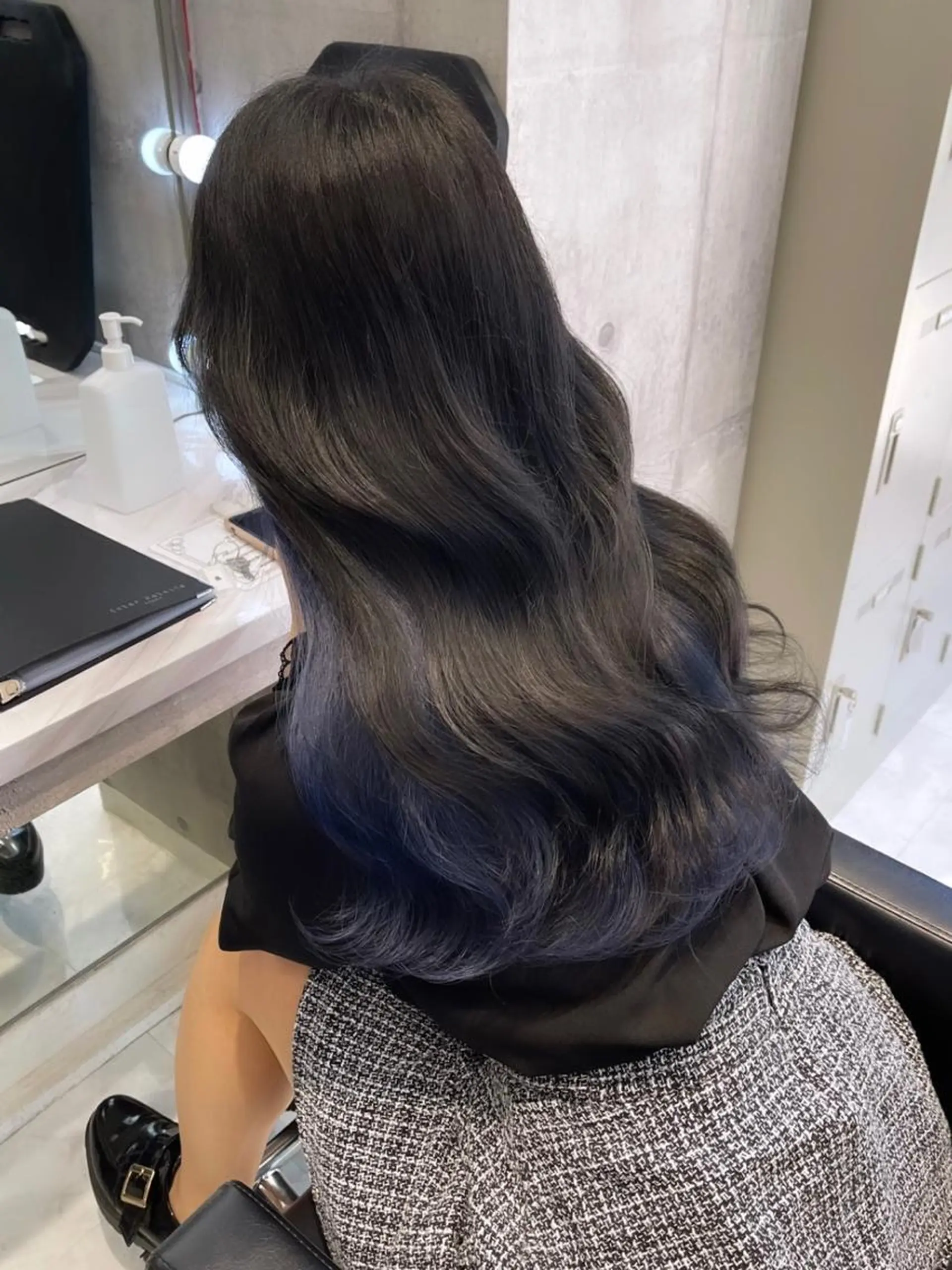 ロング カラー パーマ ヘアアレンジ メンズ キッズ ネイル マツエク・マツパ アイブロウ 🎀韓国レイヤー YURINA🎀のヘアスタイル