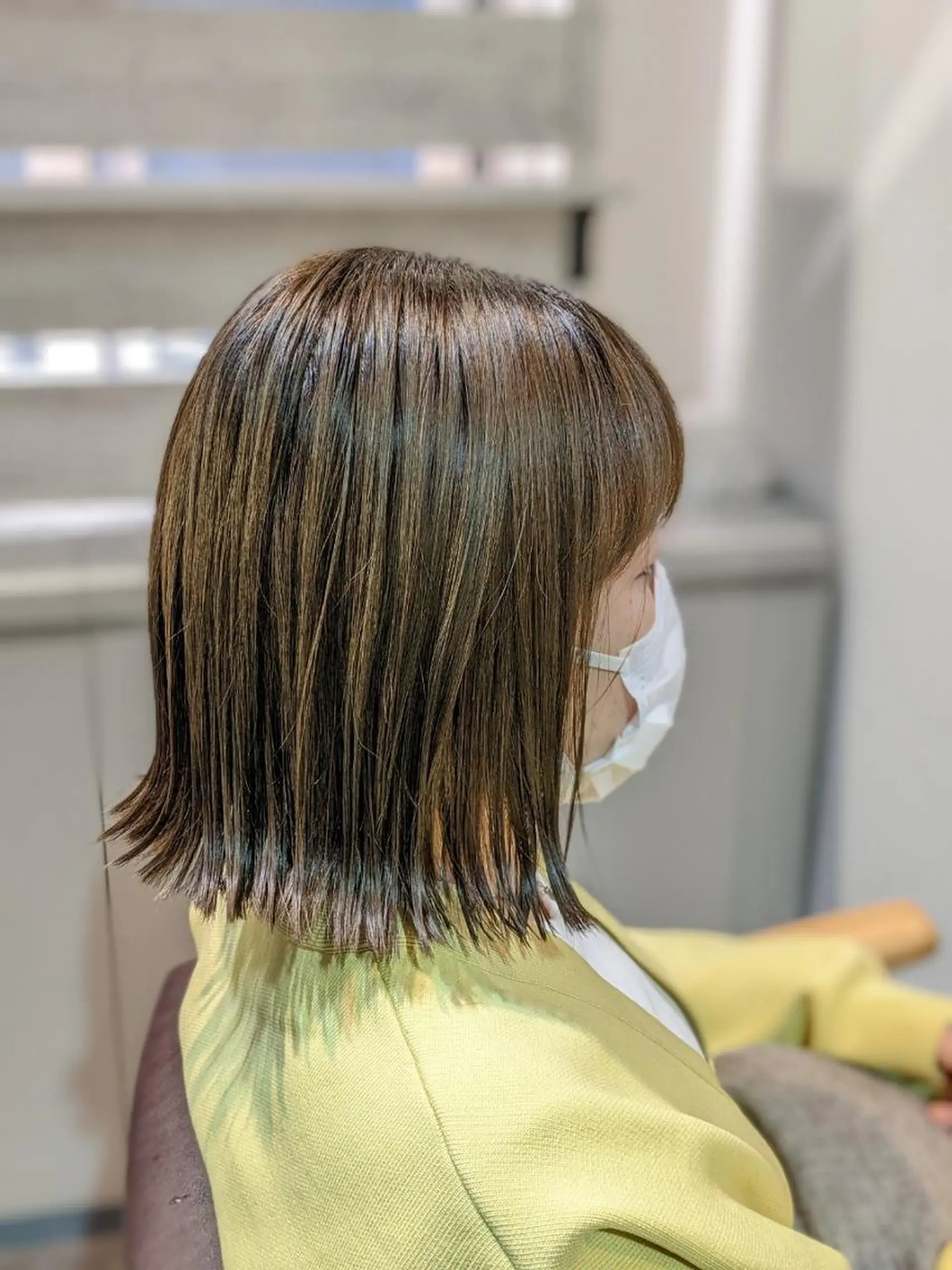 セミロング ヘアアレンジ パーマ カラー セミロングパーマ アディクシーカラー アッシュ バレイヤージュ ミストバング カット ヘアカラー トリートメント 初めでも安心🌟 newi町田✂のヘアスタイル