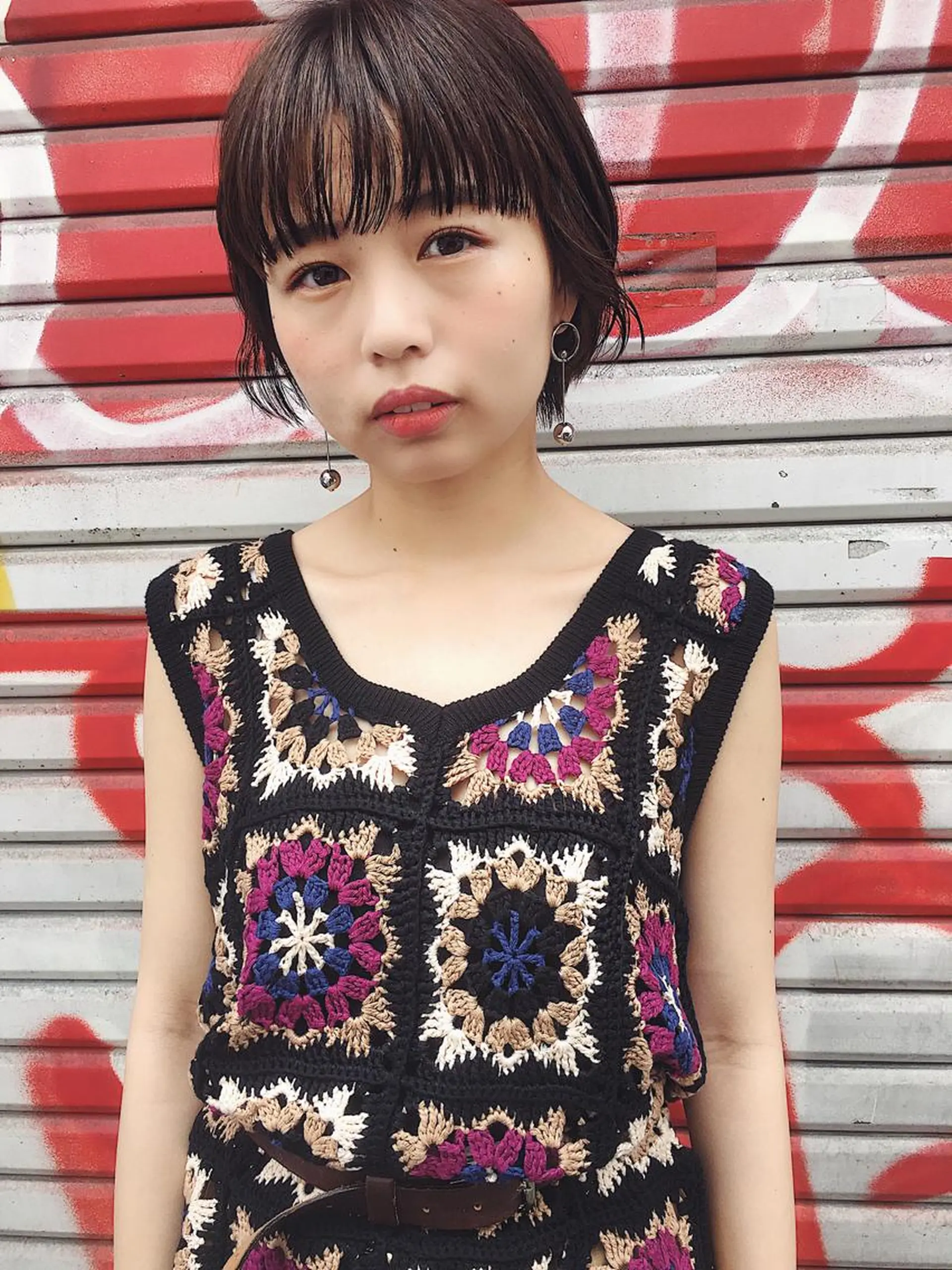 ショート カラー レイヤーカット/ パーマ/鎌田実奈歩のヘアスタイル